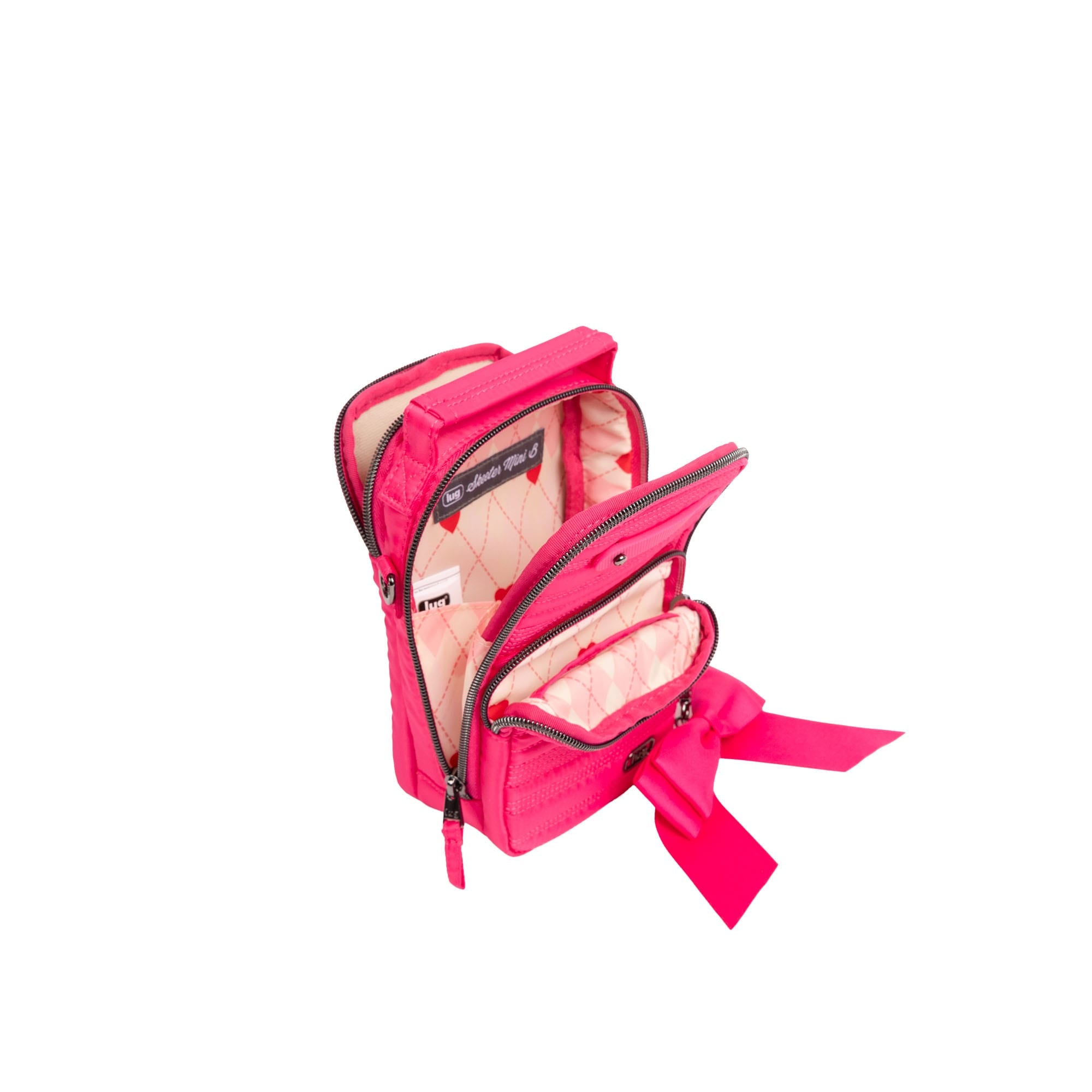 Skeeter Mini Bridge Love Convertible Crossbody with Bow - ROSETTE PINK - 25563_SkeeterMiniBridgeLoveWithBowPuller_RosettePink_Angle_06