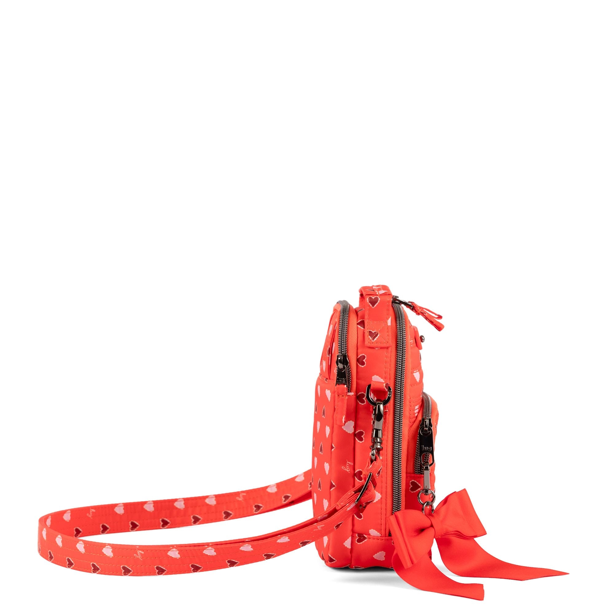 Skeeter Mini Bridge Love Convertible Crossbody with Bow - CANDY HEARTS - 25566_SkeeterMiniBridgeLoveWithBowPuller_CandyHearts_Angle_03