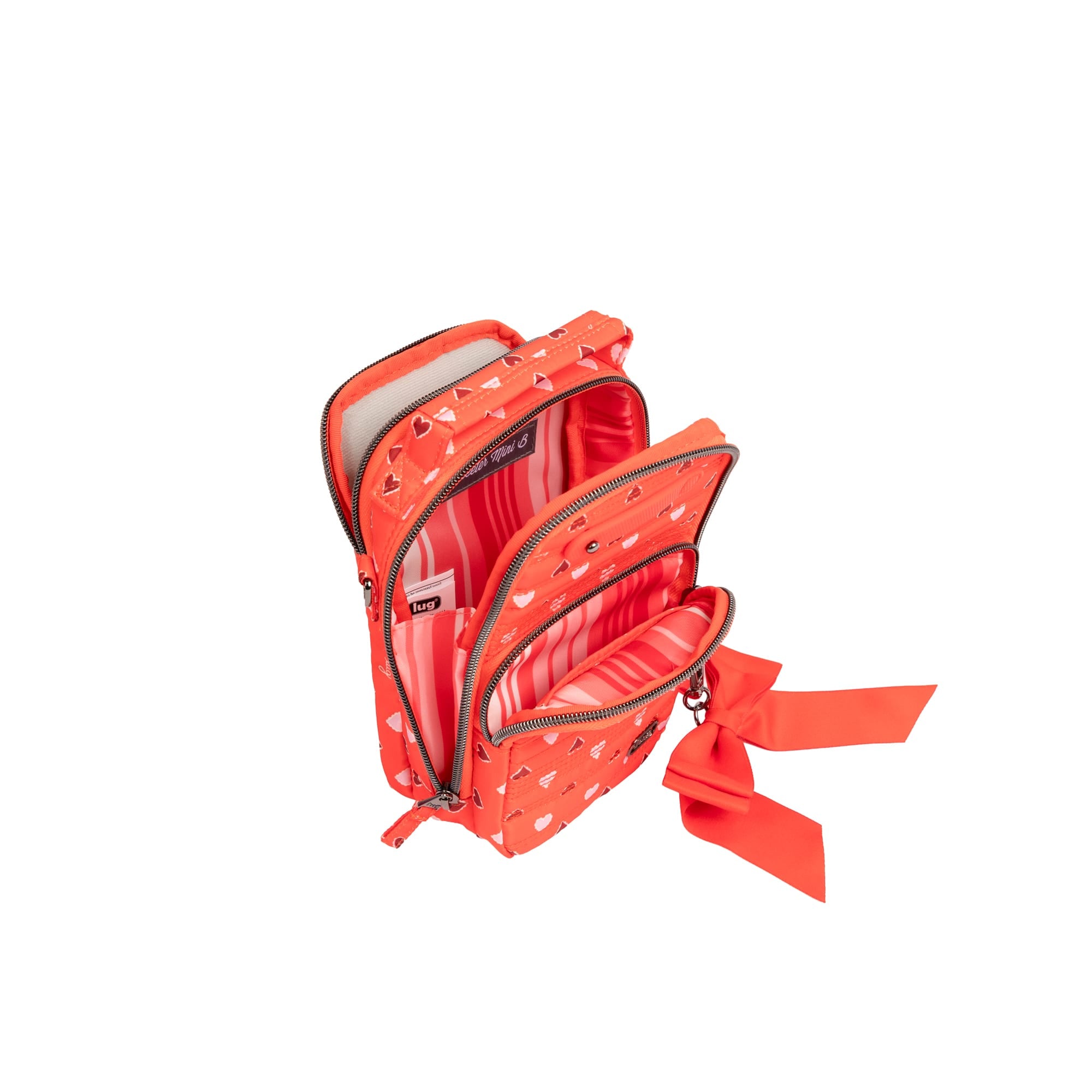 Skeeter Mini Bridge Love Convertible Crossbody with Bow - CANDY HEARTS - 25566_SkeeterMiniBridgeLoveWithBowPuller_CandyHearts_Angle_06