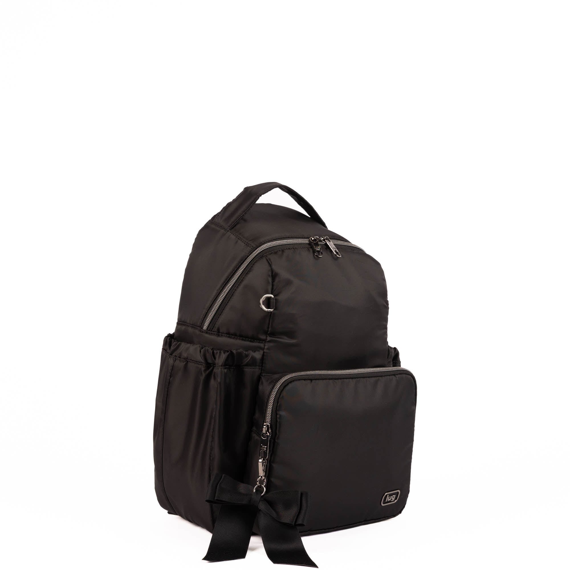 Pattycake Backpack with Bow - BLACK - 25568_Pattycake_Black_Angle_02