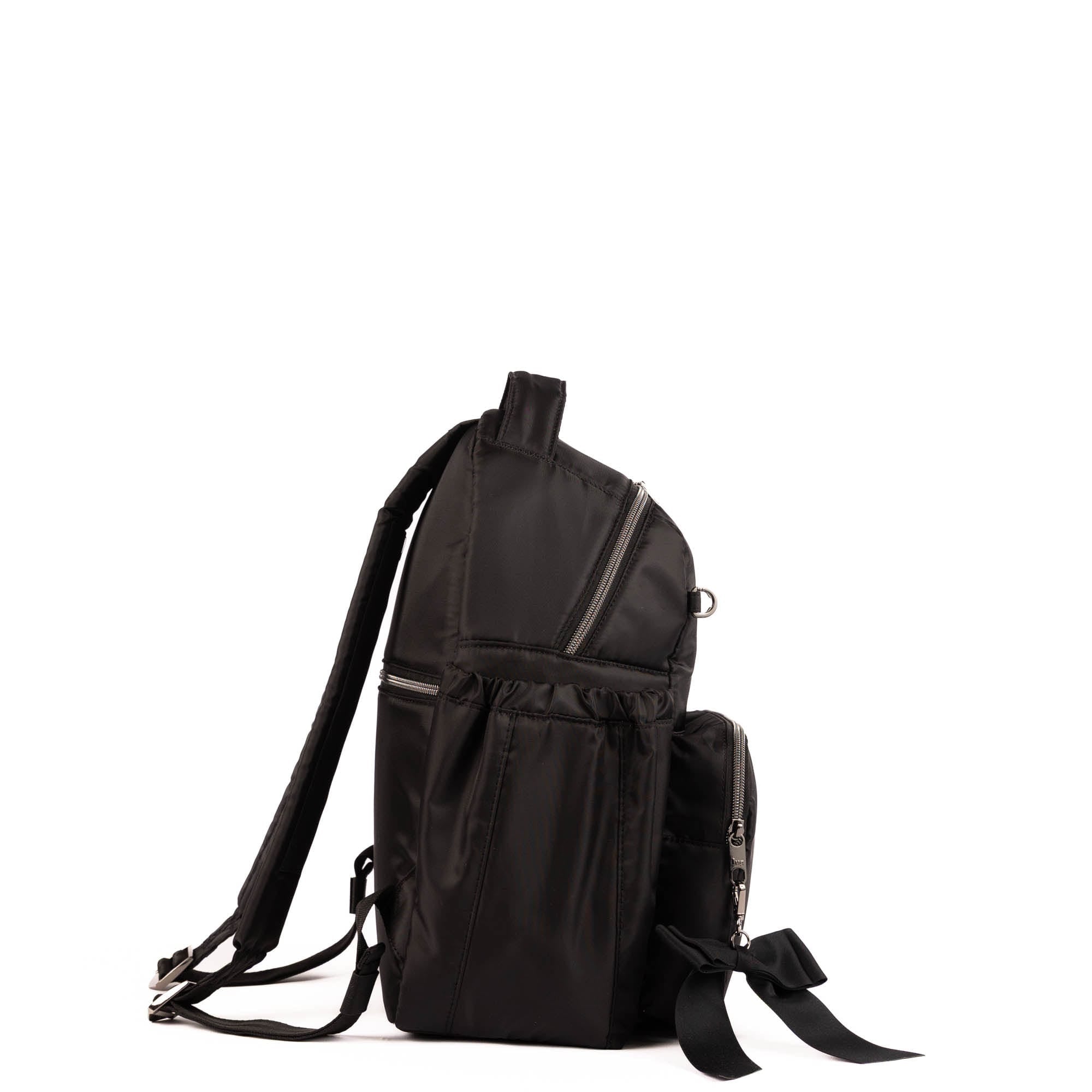 Pattycake Backpack with Bow - BLACK - 25568_Pattycake_Black_Angle_03