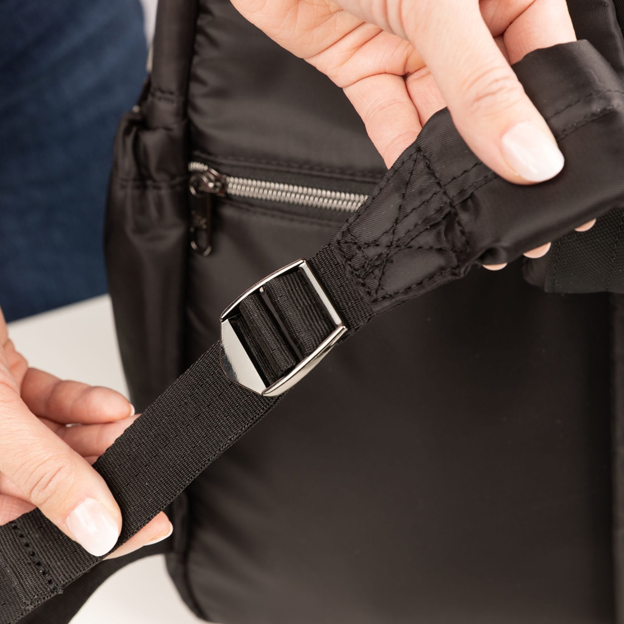 Pattycake Backpack with Bow - - 25568_Pattycake_Black_Lifestyle_10