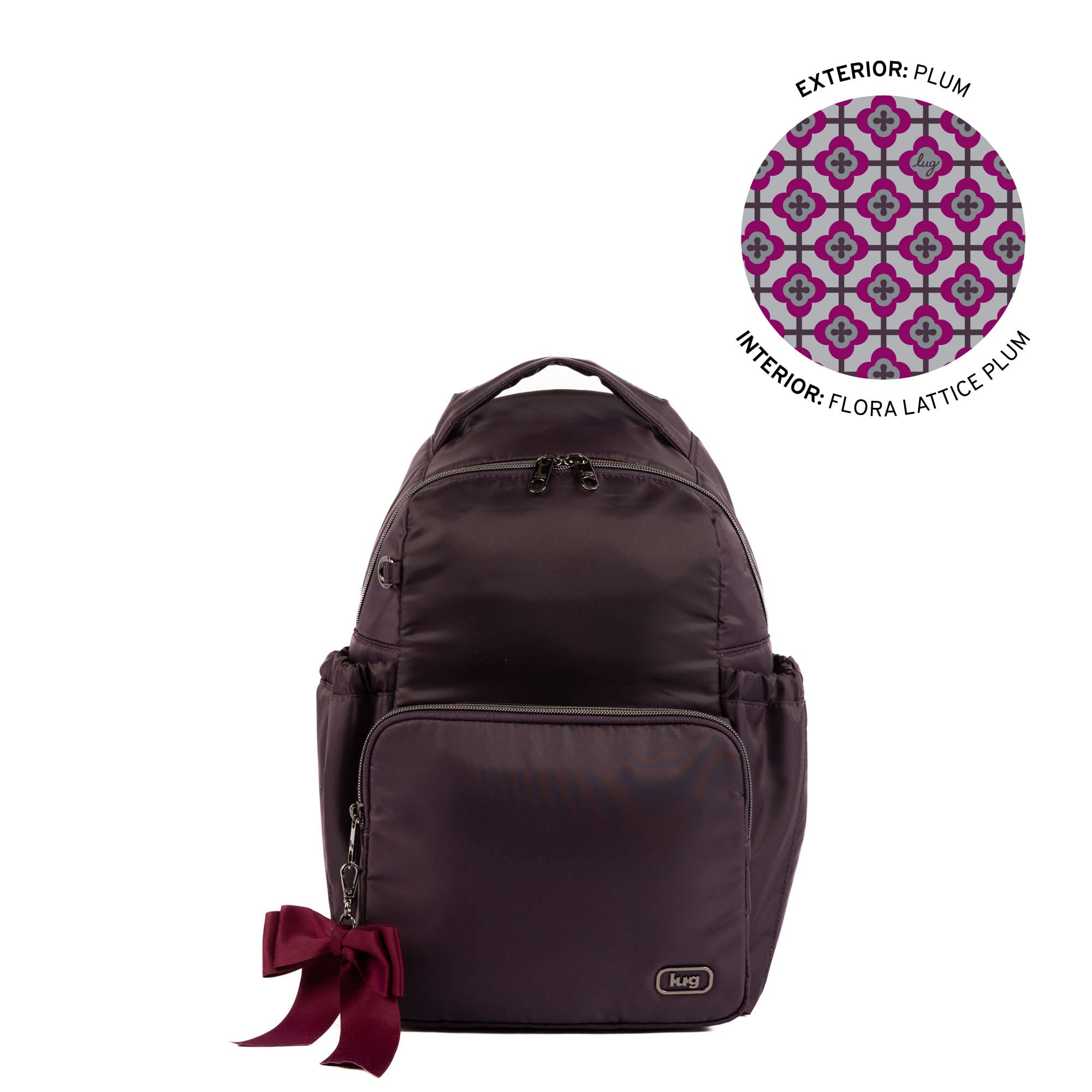 Pattycake Backpack with Bow - PLUM - 25570_Pattycake_Plum_Angle_01