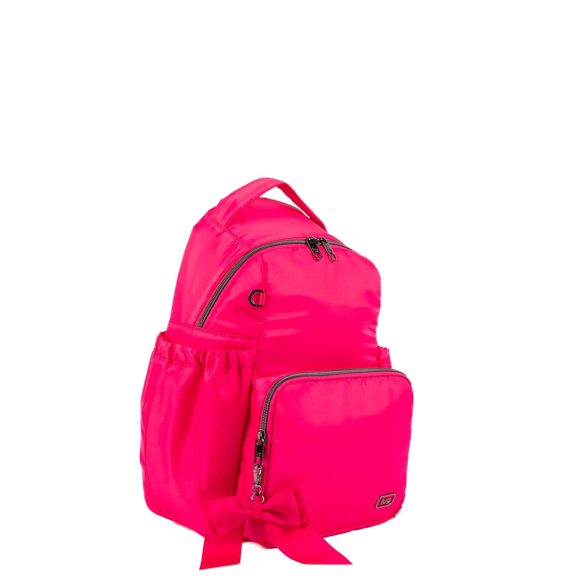 Pattycake Backpack with Bow - ROSETTE PINK - 25571_Pattycake_RosettePink_Angle_02