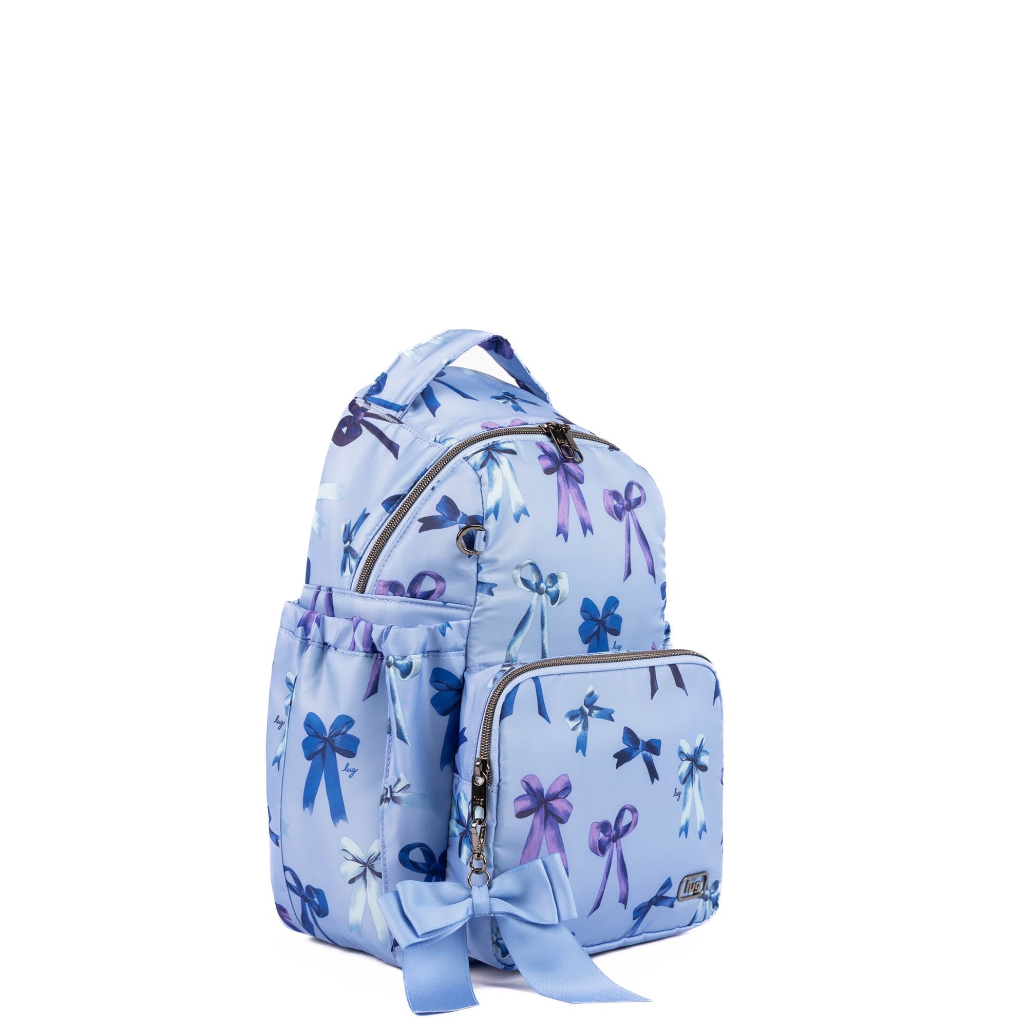 Pattycake Backpack with Bow - BOWS PERIWINKLE - 25572_Pattycake_BowsPeriwinkle_Angle_02