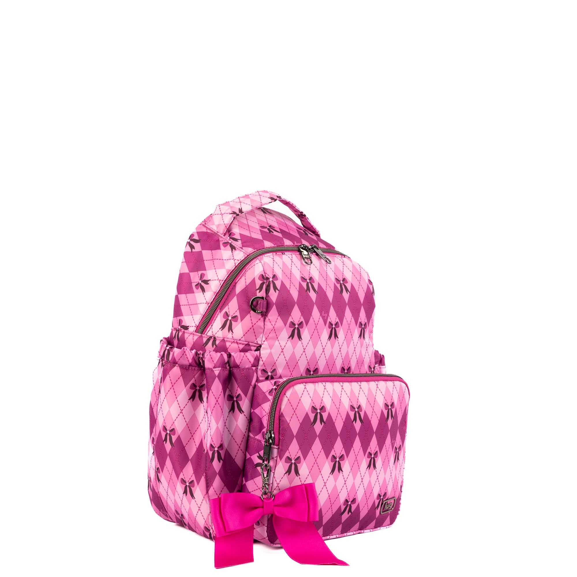 Pattycake Backpack with Bow - PETITE BOWGYLE PURPLE - 25573_Pattycake_PetiteBowgylePurple_Angle_02