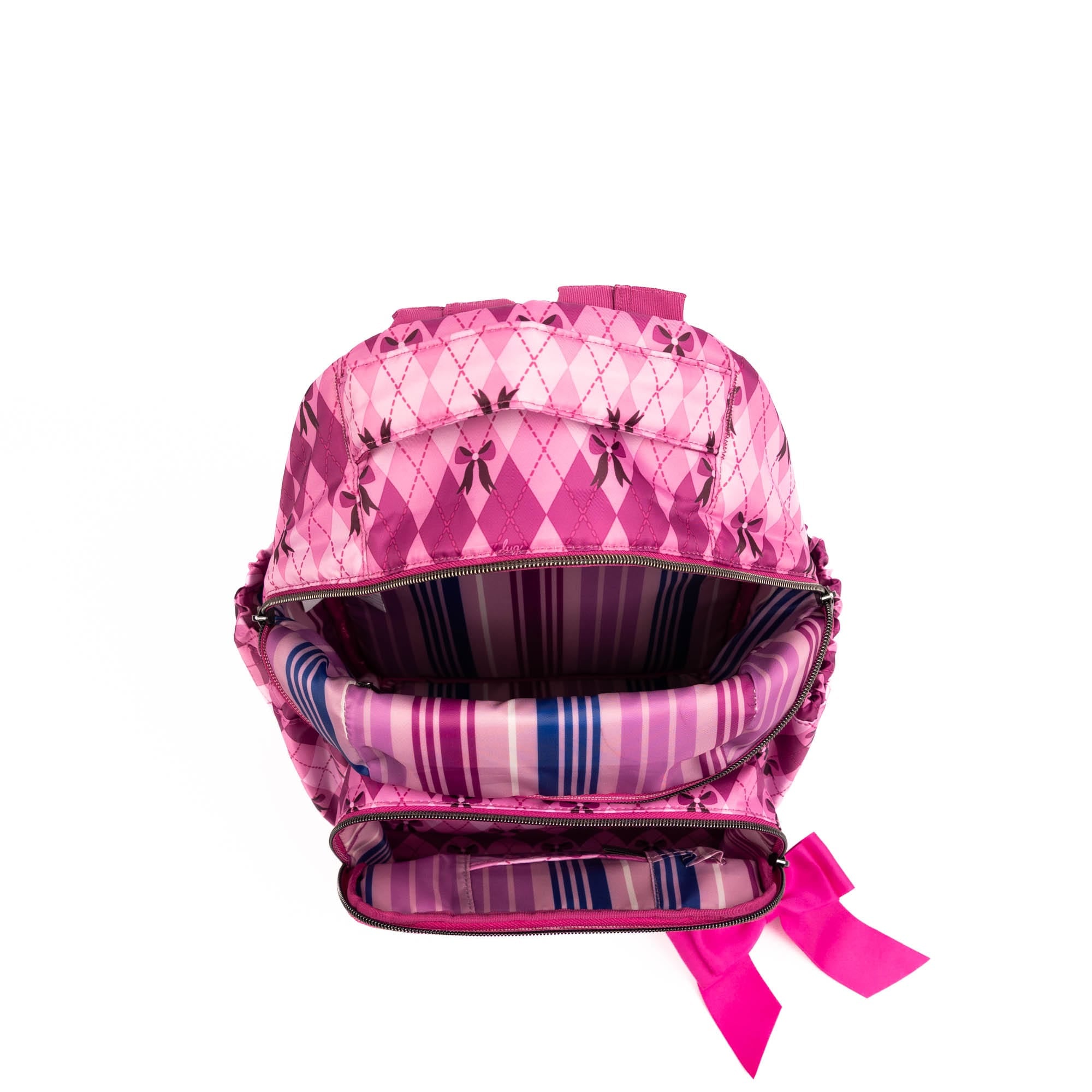 Pattycake Backpack with Bow - PETITE BOWGYLE PURPLE - 25573_Pattycake_PetiteBowgylePurple_Angle_05