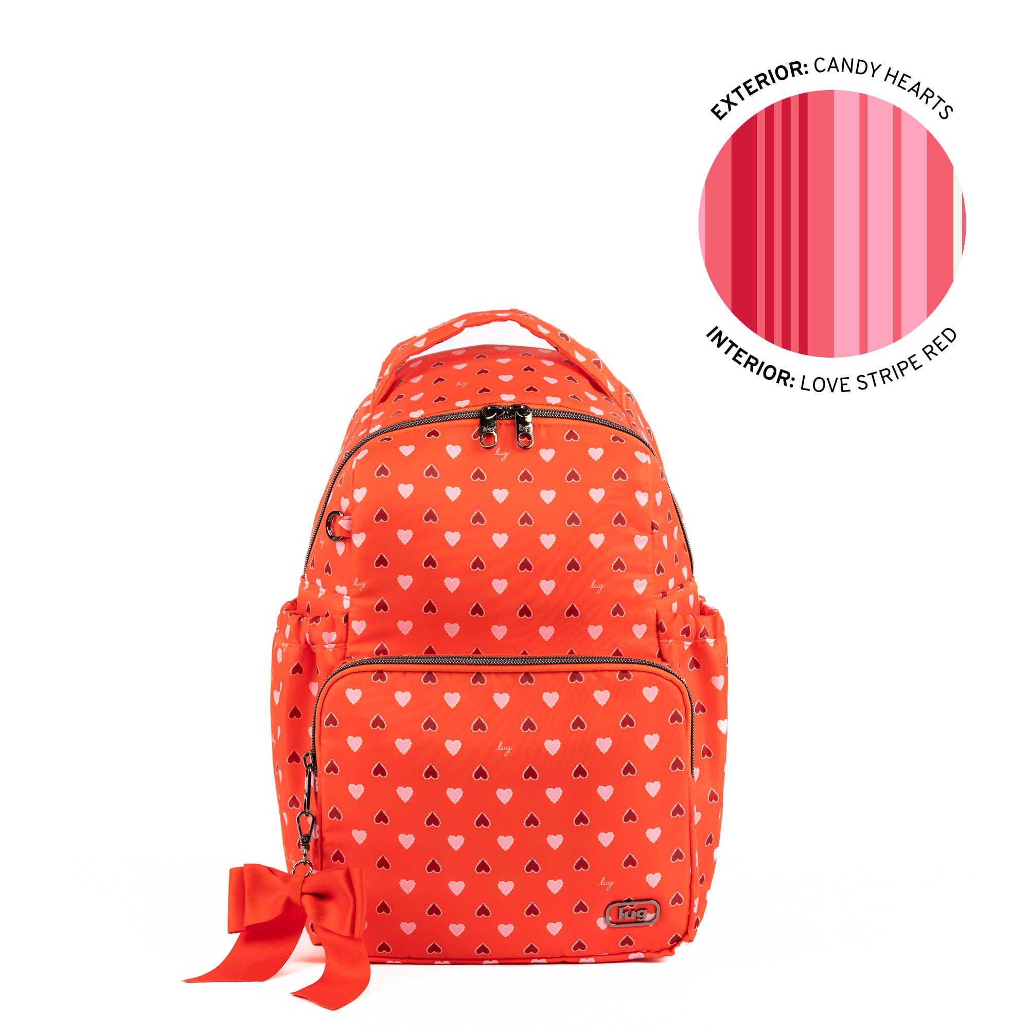 Pattycake Backpack with Bow - CANDY HEARTS - 25574_Pattycake_CandyHearts_Angle_01