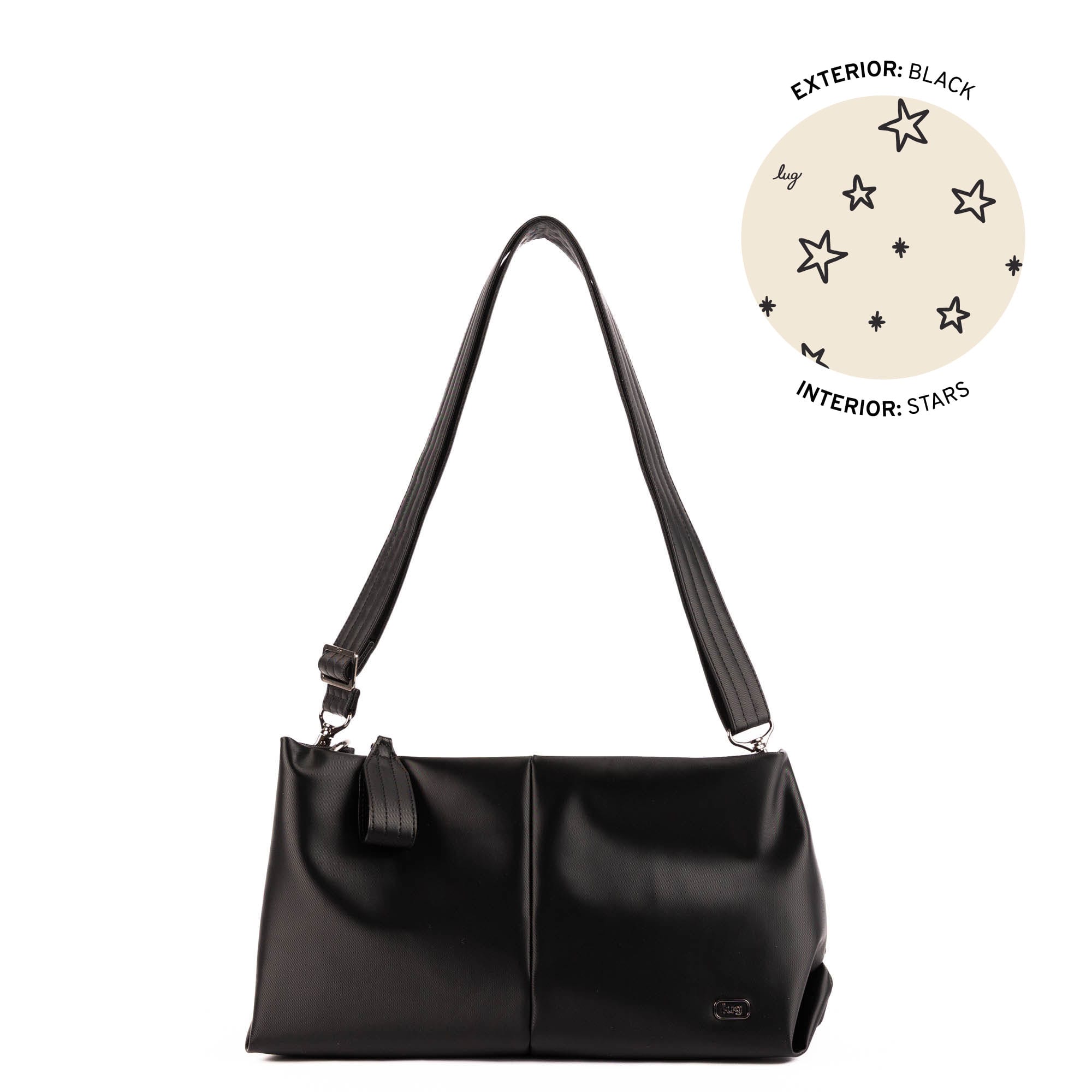 Half Plunge Satin Luxe VL Crossbody Bag - BLACK 4 - 25576_HalfPlungeSL_Black_Angle_01