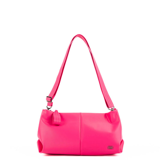 Half Plunge Satin Luxe VL Crossbody Bag - - 25578_HalfPlungeSL_PowerfulPink_Angle_01_urgft8