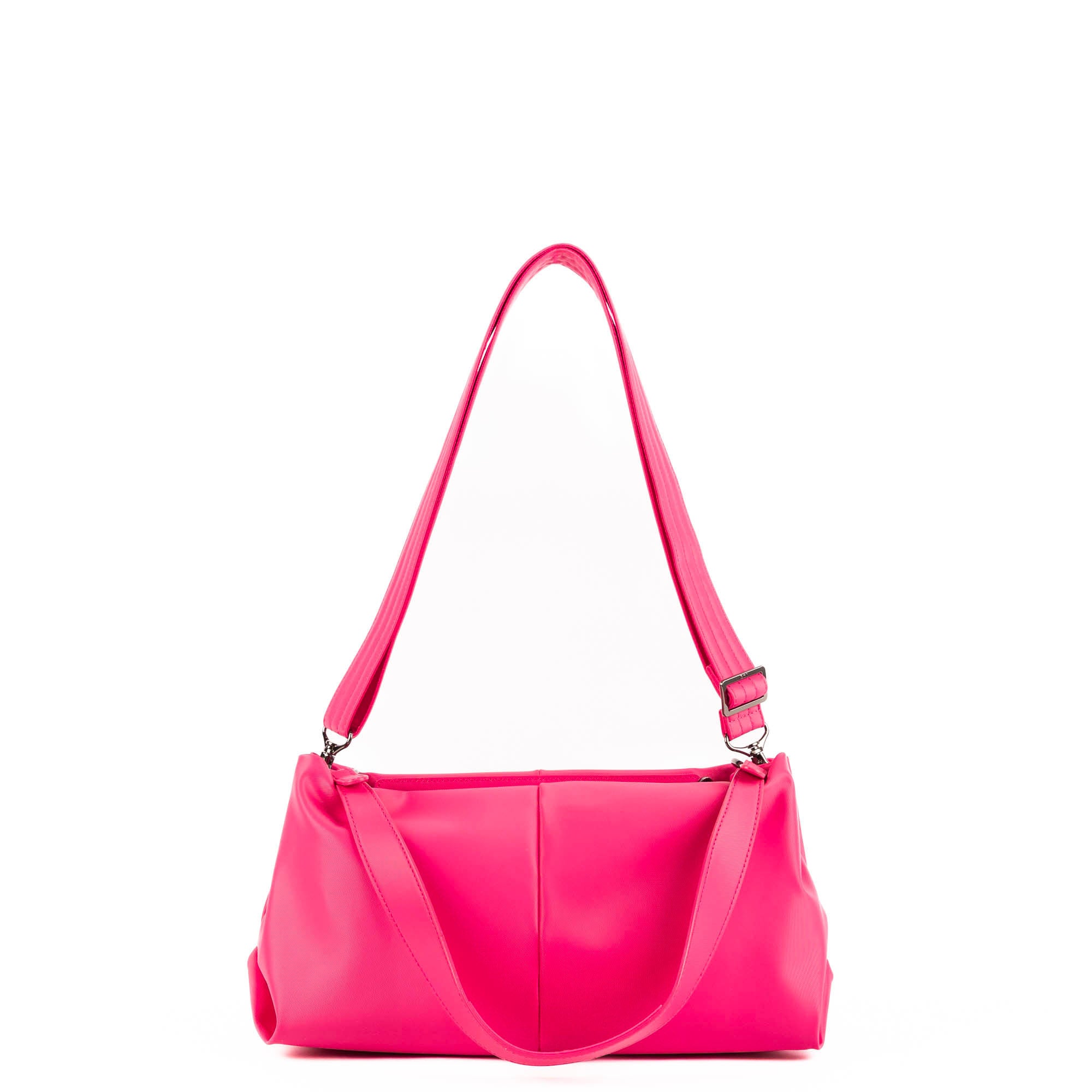 Half Plunge Satin Luxe VL Crossbody Bag - POWERFUL PINK - 25578_HalfPlungeSL_PowerfulPink_Angle_04