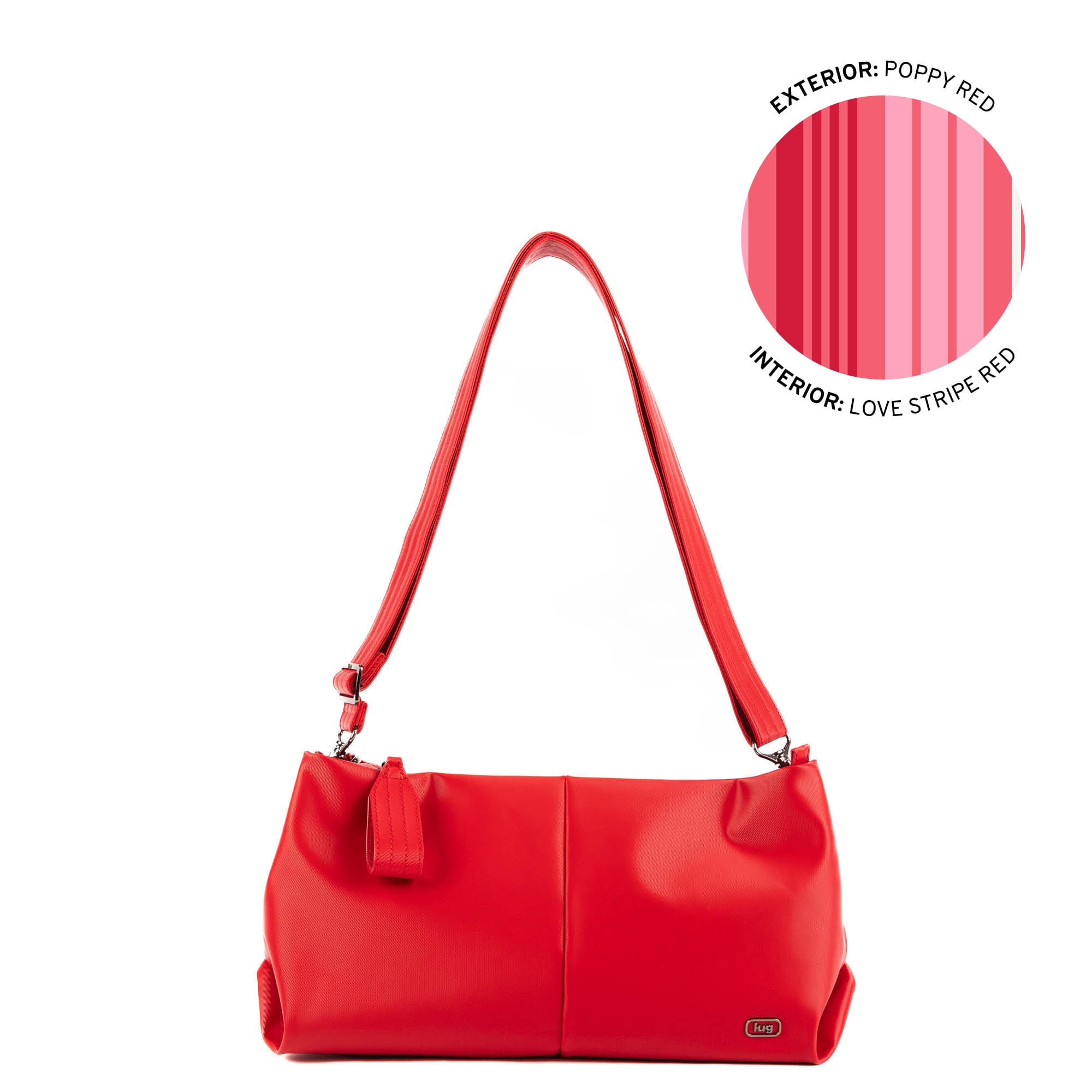 Half Plunge Satin Luxe VL Crossbody Bag - POPPY RED - 25579_HalfPlungeSL_PoppyRed_Angle_01