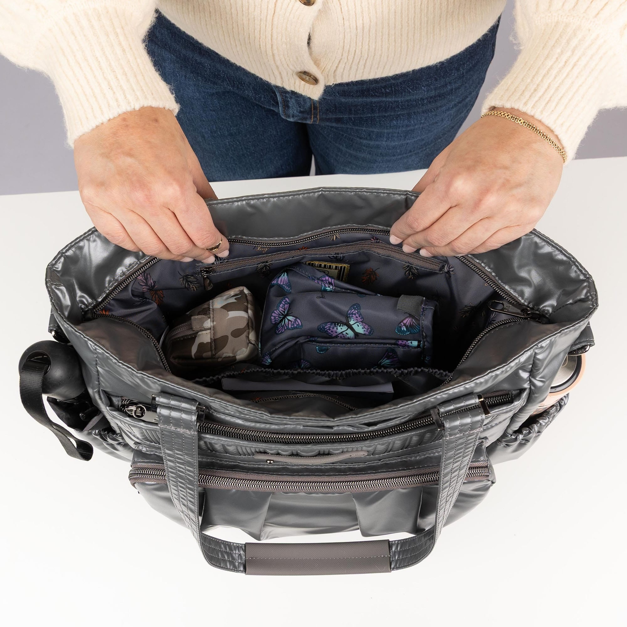 Legacy Collection Ace Tote Bag - - 25589_LegacyAce_MetallicStorm_Lifestyle_02