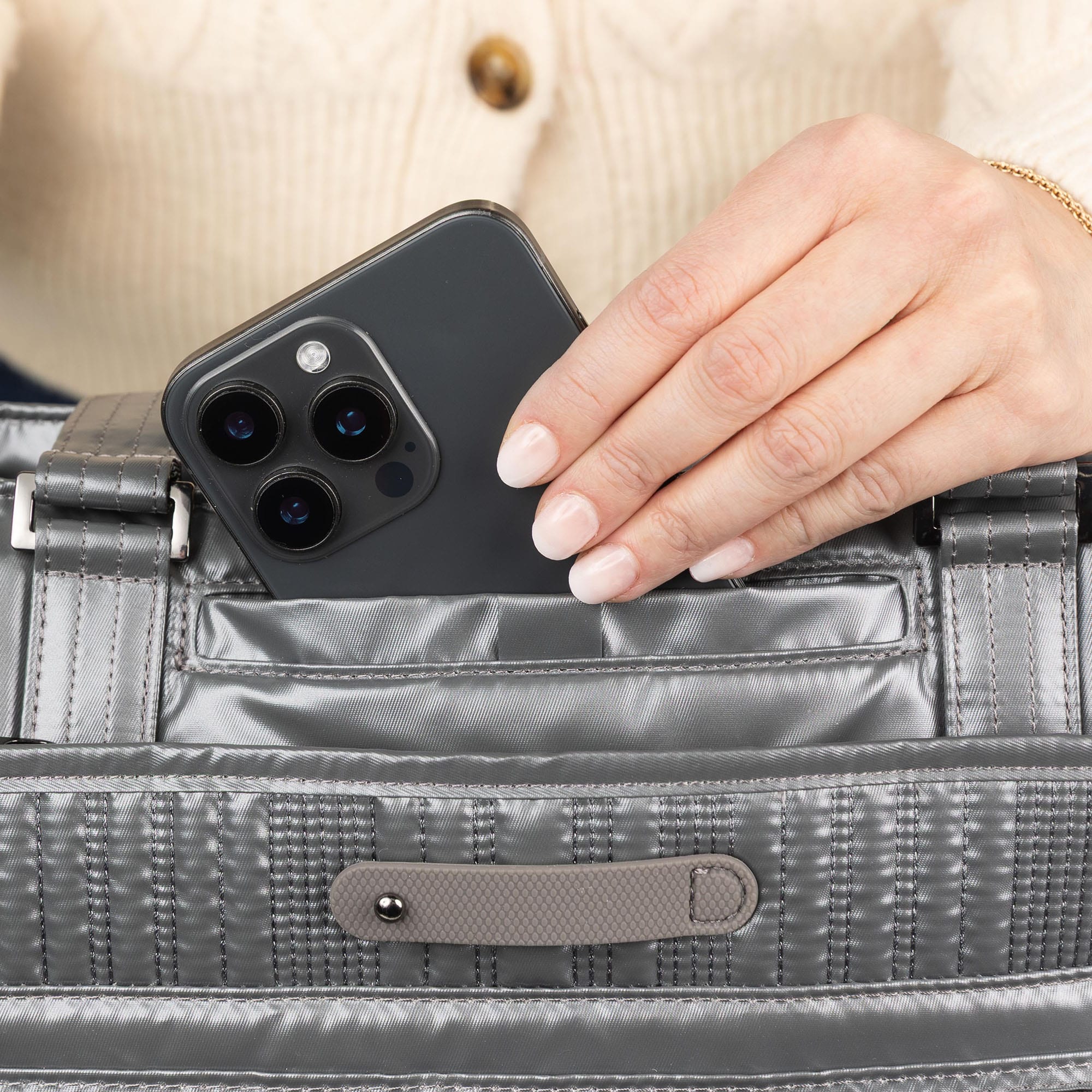 Legacy Collection Ace Tote Bag - - 25589_LegacyAce_MetallicStorm_Lifestyle_07