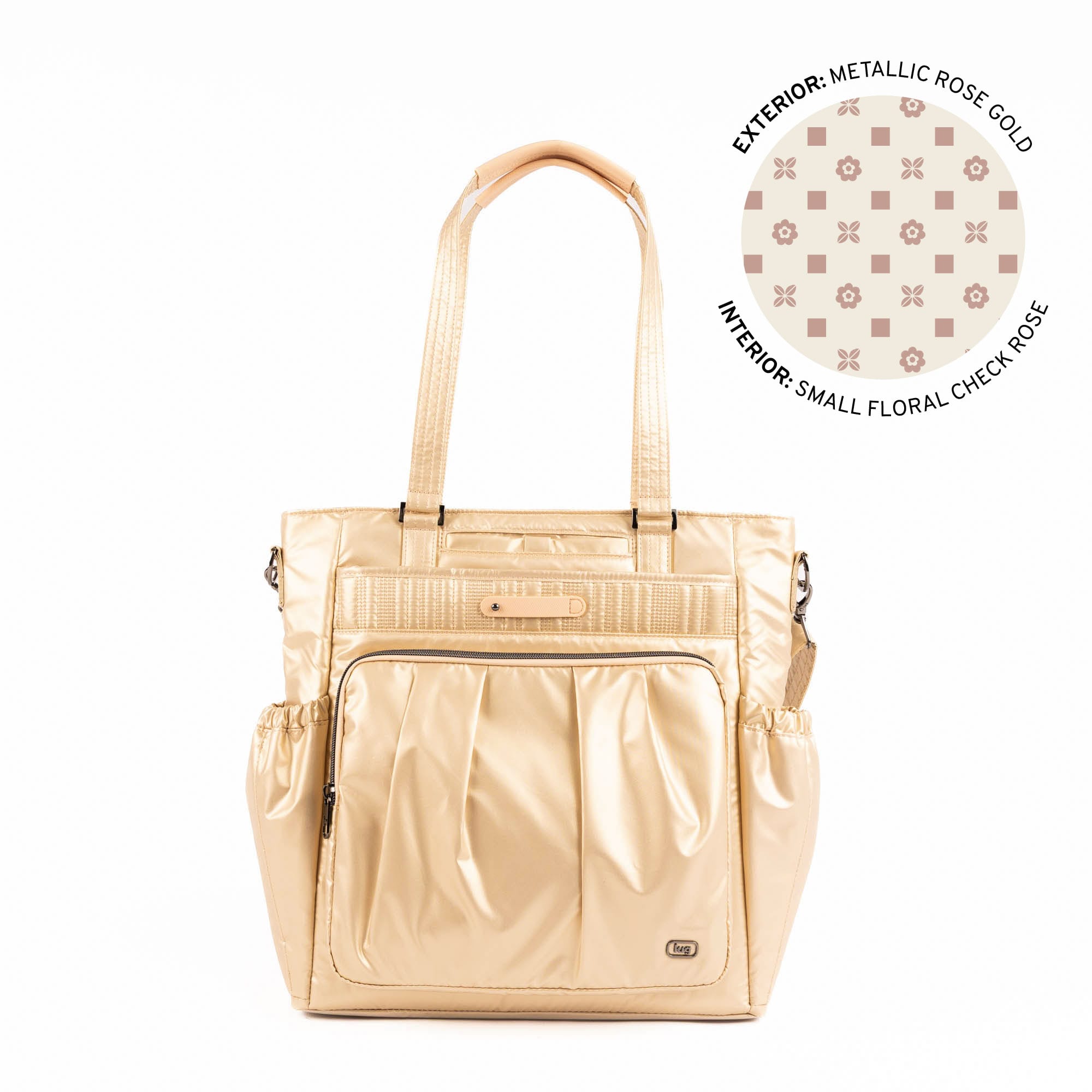 Legacy Collection Ace Tote Bag - METALLIC ROSE GOLD - 25590_LegacyAce_MetallicRoseGold_Angle_01