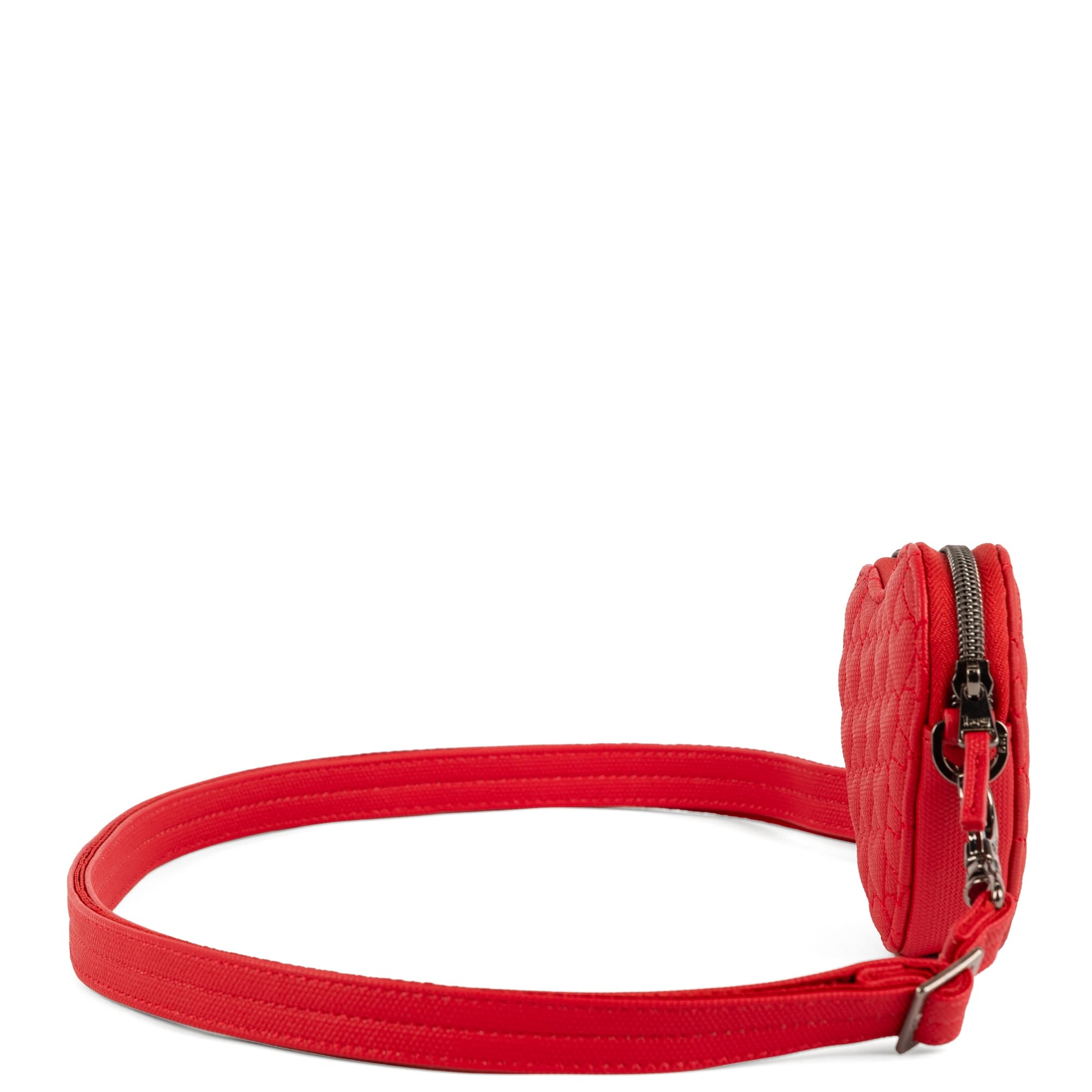 Lug Heartbeat Matte Luxe VL Mini Crossbody Bag in Poppy Red with sleek, compact design and adjustable strap.