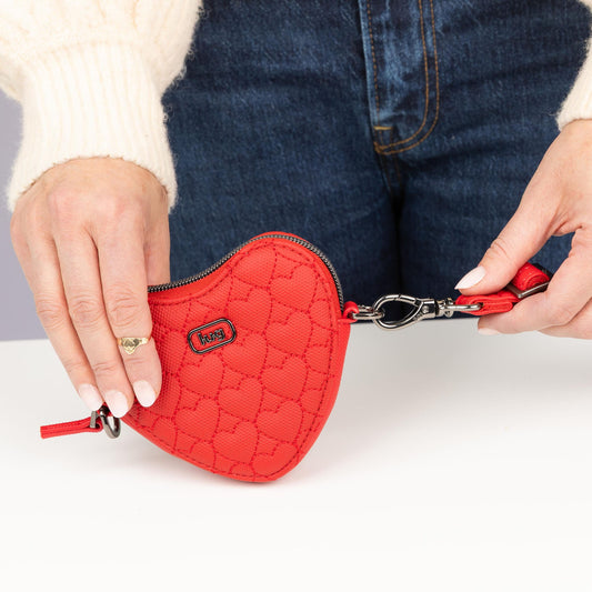 Heartbeat Matte Luxe VL Mini Crossbody Bag - - 25598_HeartbeatMLMini_PoppyRed_Lifestyle_01