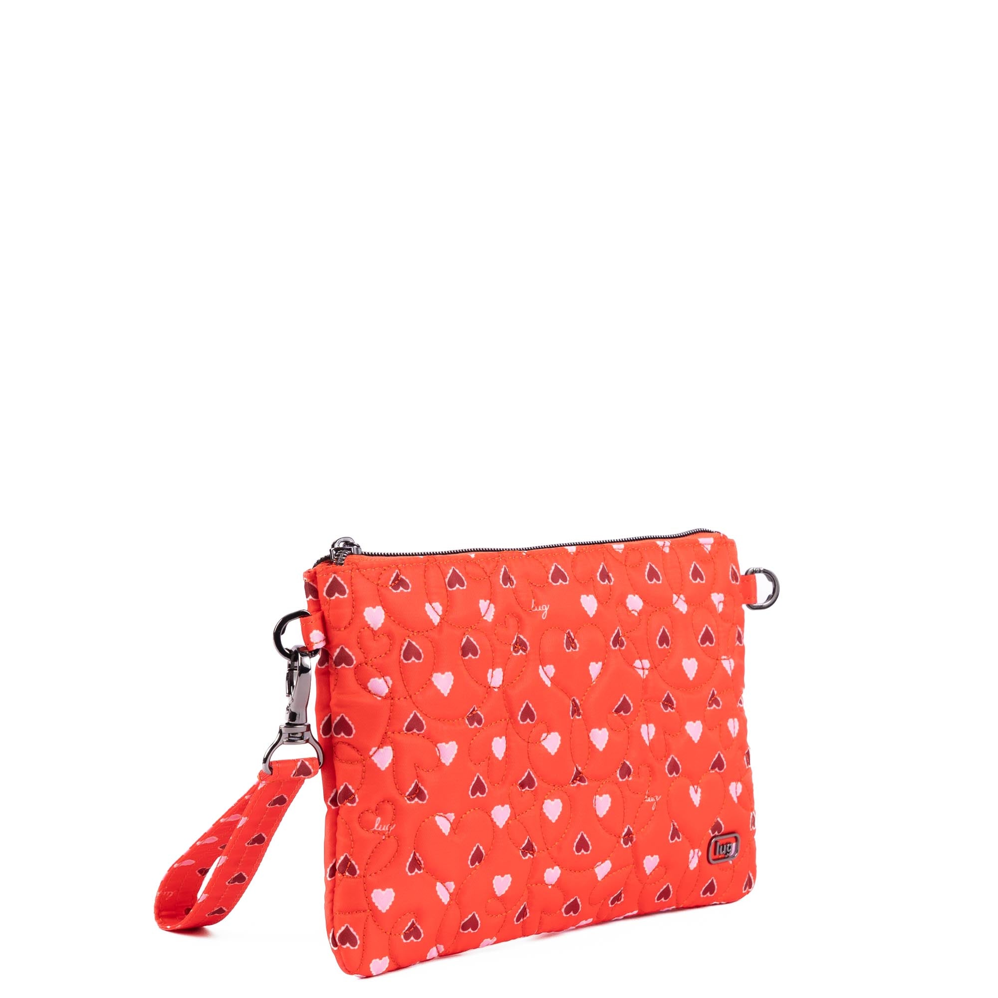 Ziplet Wristlet RFID Wallet - CANDY HEARTS RED - 25609_Ziplet_CandyHeartsRed_Angle_02