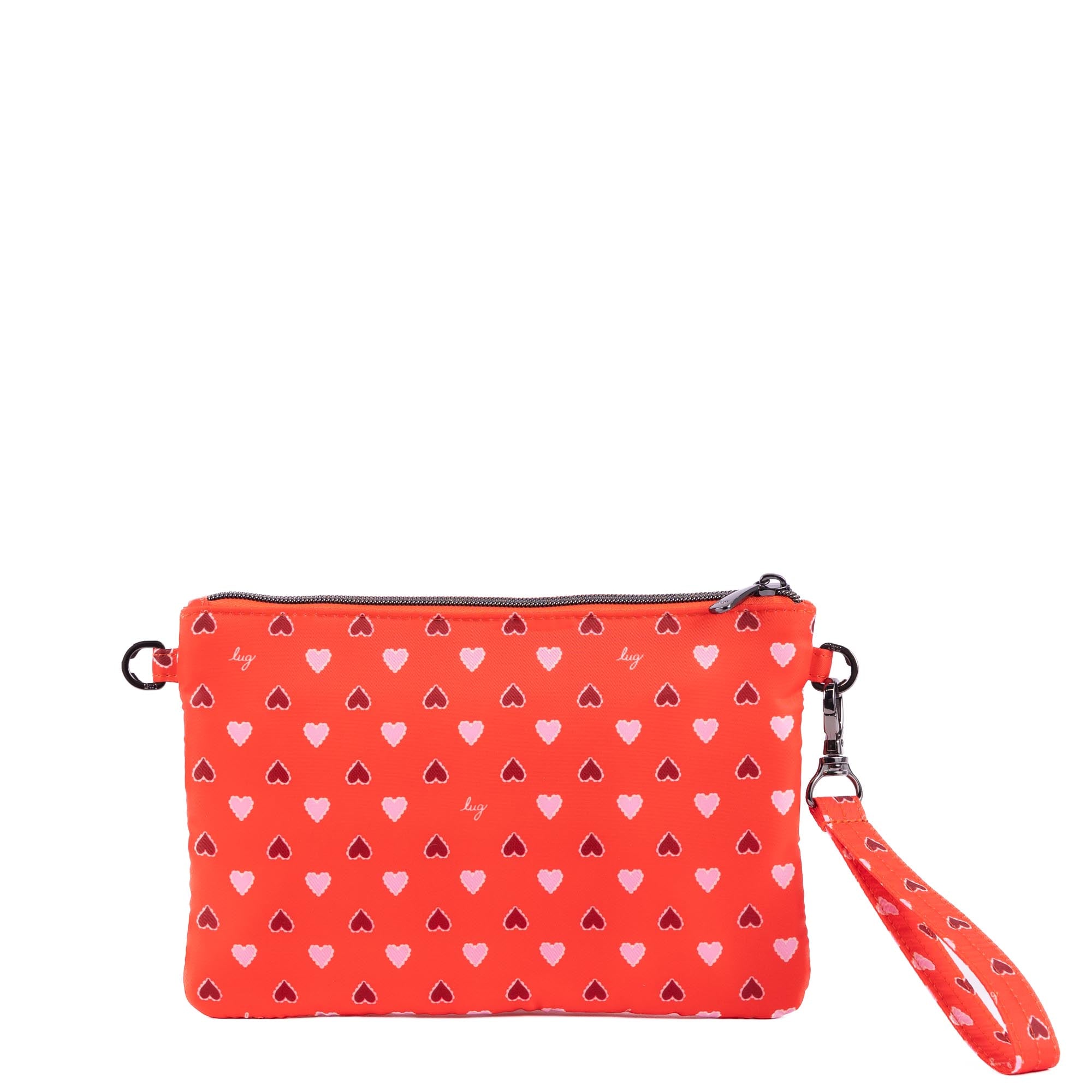 Ziplet Wristlet RFID Wallet - CANDY HEARTS RED - 25609_Ziplet_CandyHeartsRed_Angle_03