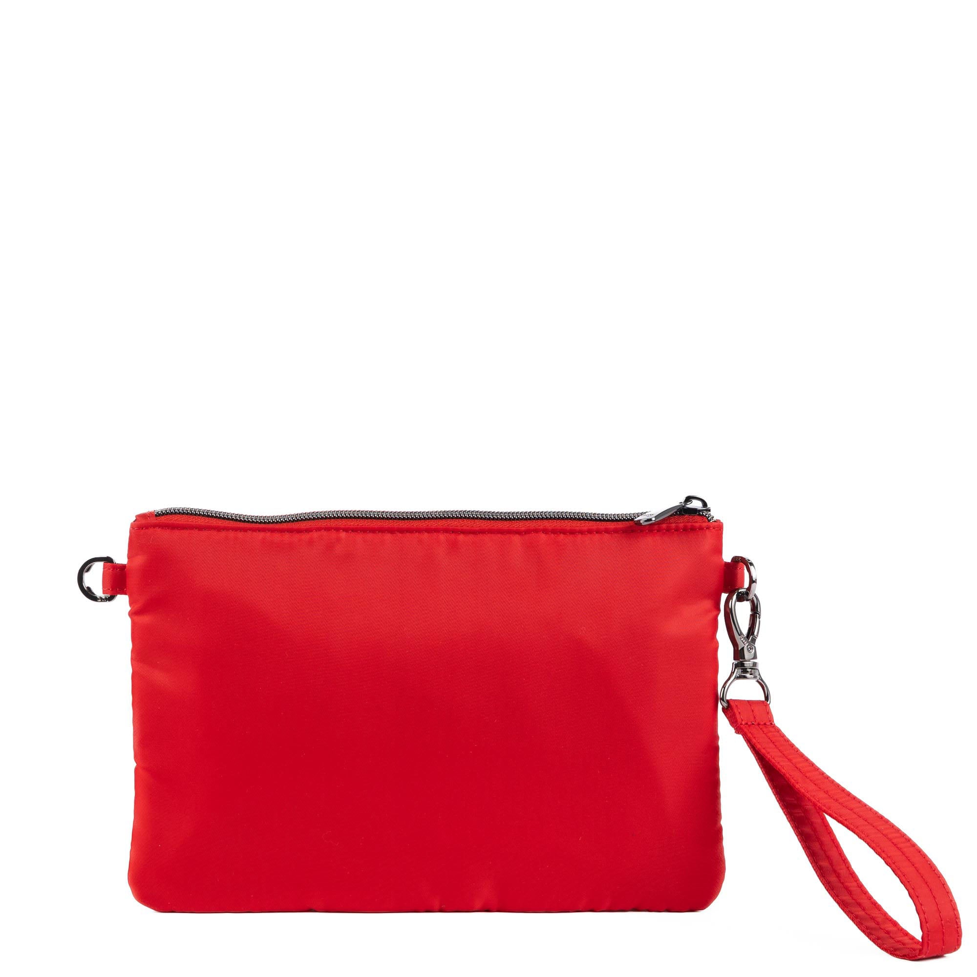 Ziplet Wristlet RFID Wallet - POPPY RED-SWIRLY HEARTS - 25611_Ziplet_PoppyRedSwirlyHearts_Angle_03