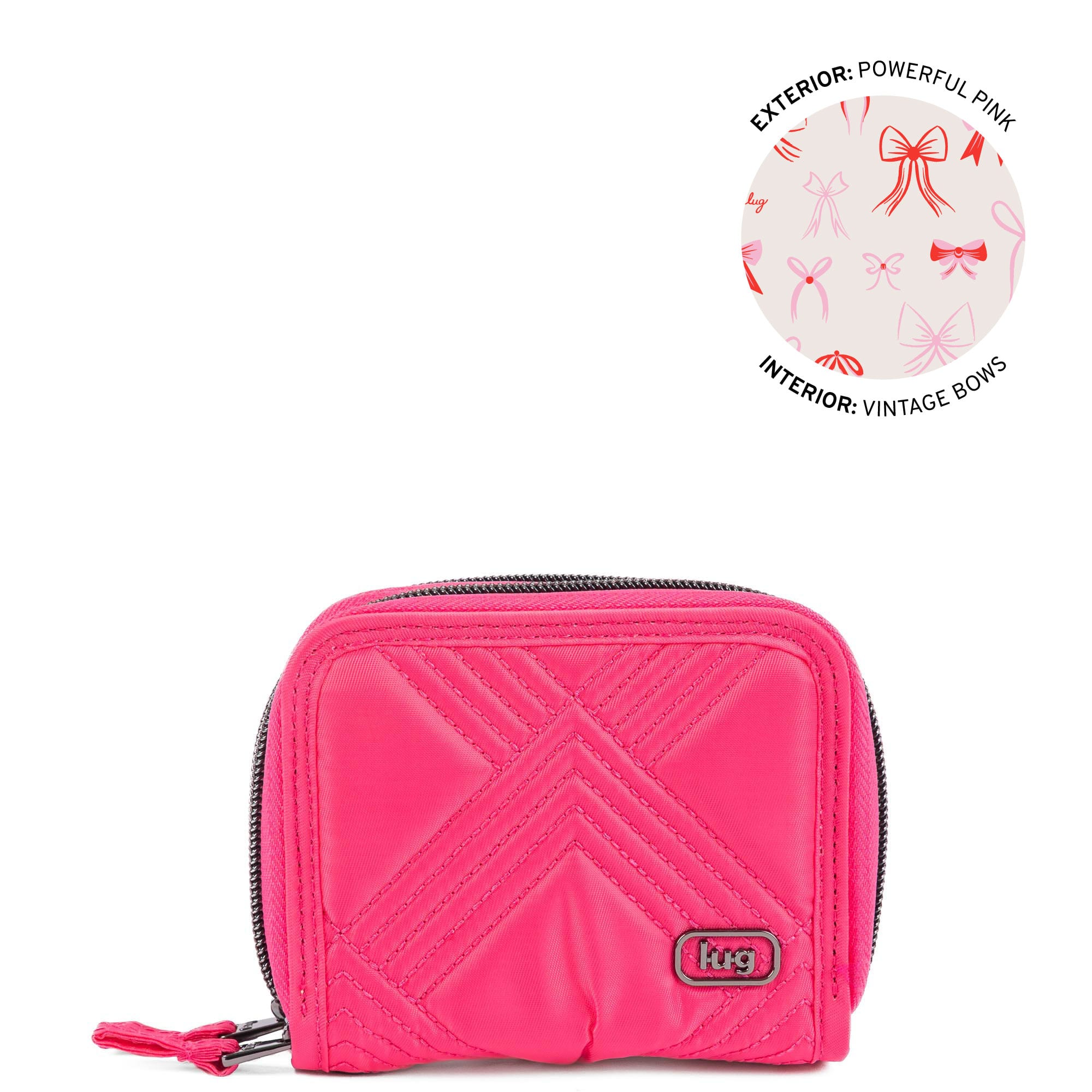 Splits Compact RFID Wallet - POWERFUL PINK - 25650_Splits2_PowerfulPink_Angle_01