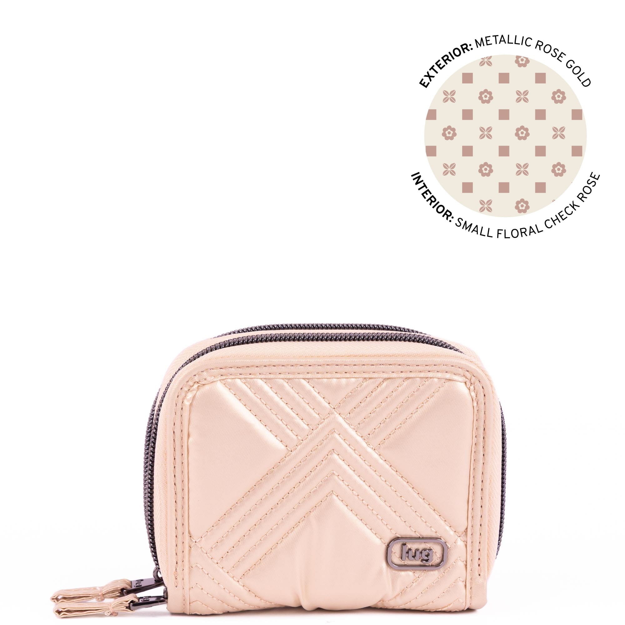 Splits Compact RFID Wallet - METALLIC ROSE GOLD - 25651_Splits2_MetallicRoseGold_Angle_01