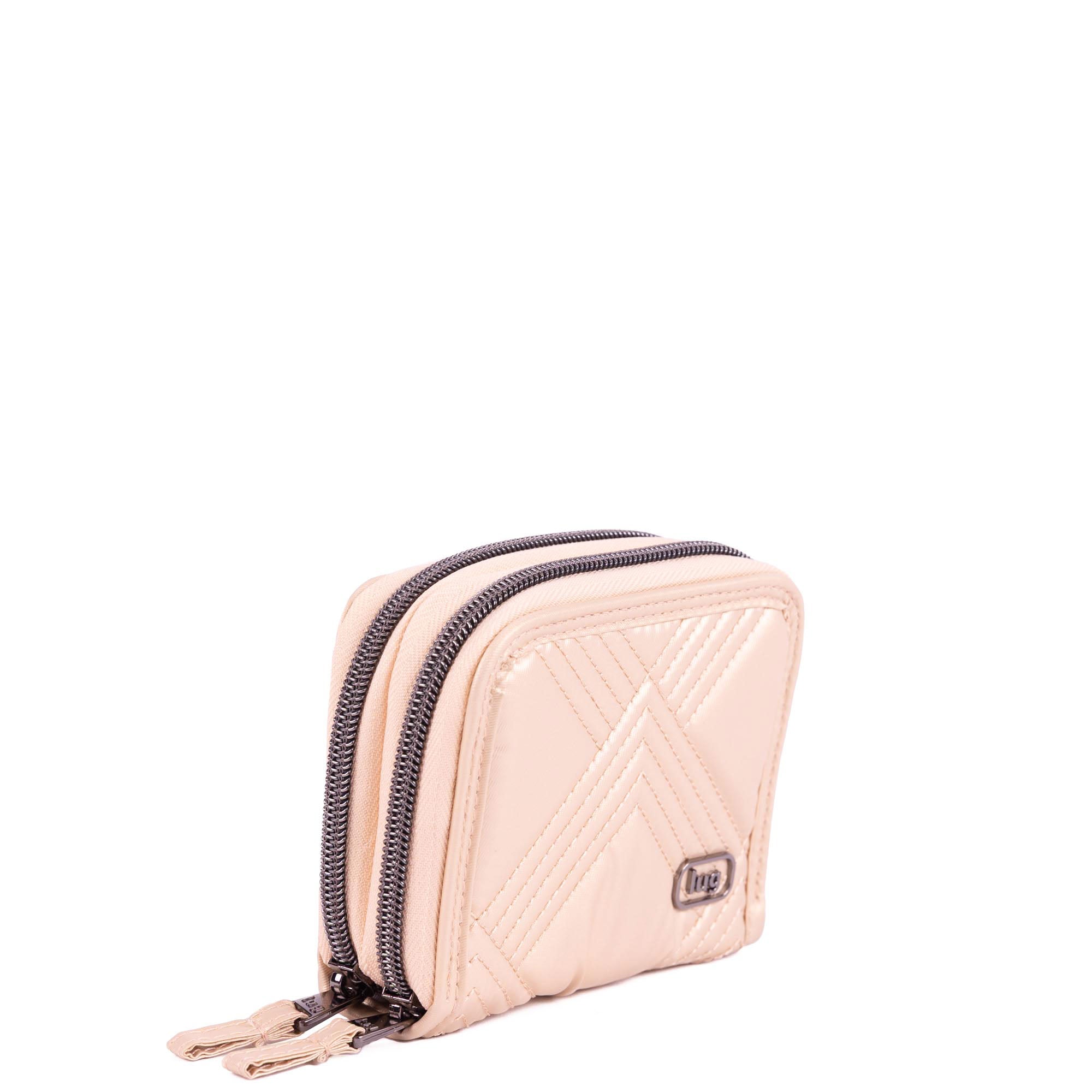 Splits Compact RFID Wallet - METALLIC ROSE GOLD - 25651_Splits2_MetallicRoseGold_Angle_02