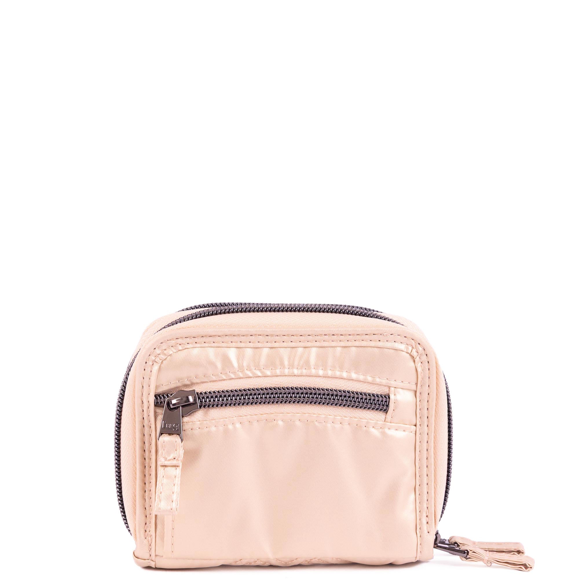 Splits Compact RFID Wallet - METALLIC ROSE GOLD - 25651_Splits2_MetallicRoseGold_Angle_03