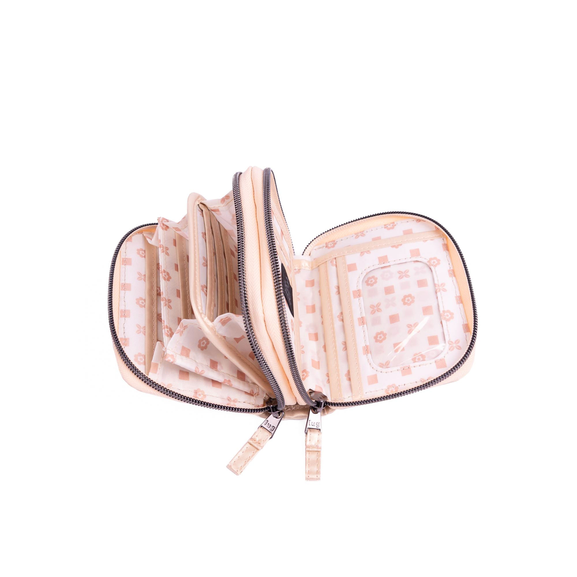 Splits Compact RFID Wallet - METALLIC ROSE GOLD - 25651_Splits2_MetallicRoseGold_Angle_04