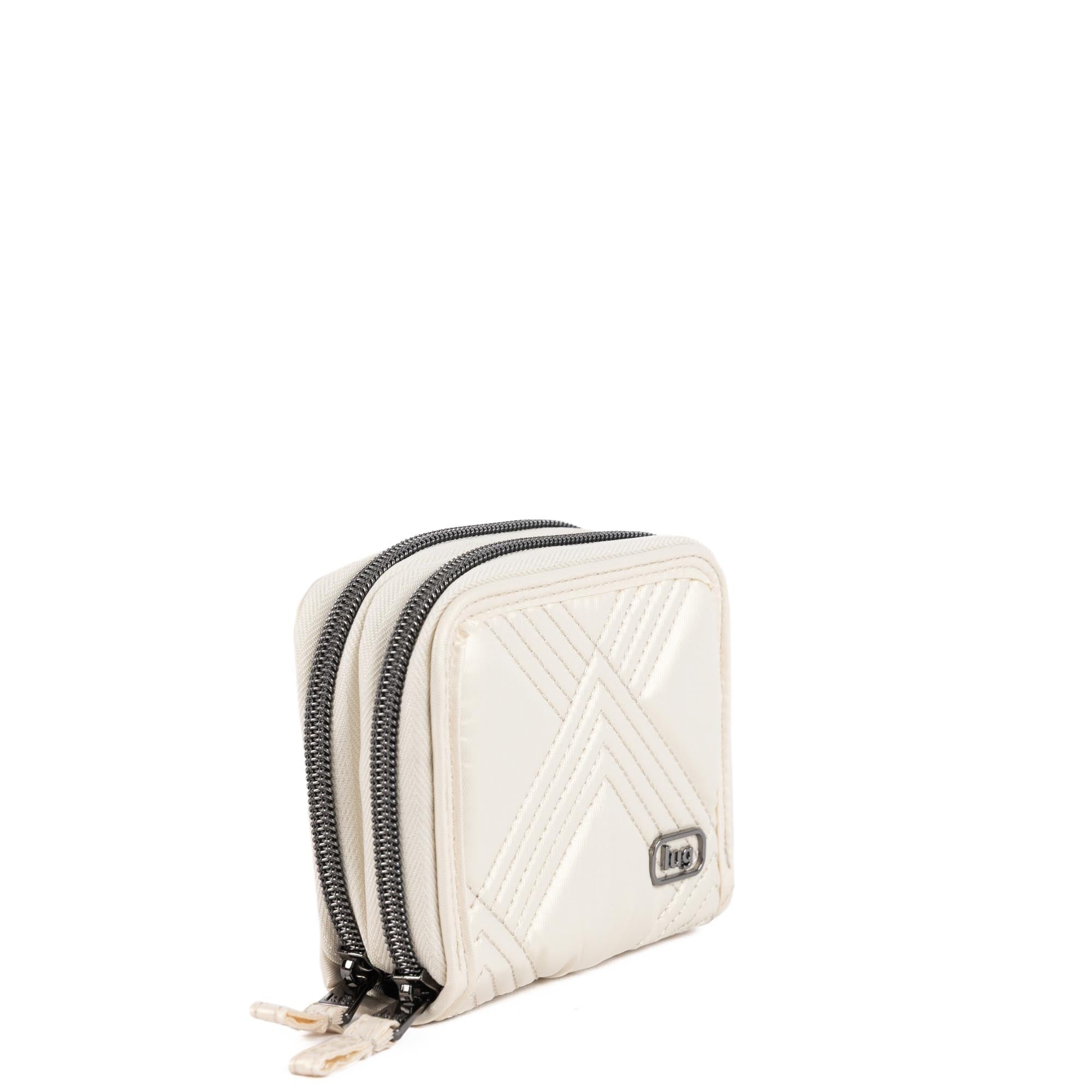 Splits Compact RFID Wallet - METALLIC CHAMPAGNE - 25655_Splits2_MetallicChampagne_Angle_02