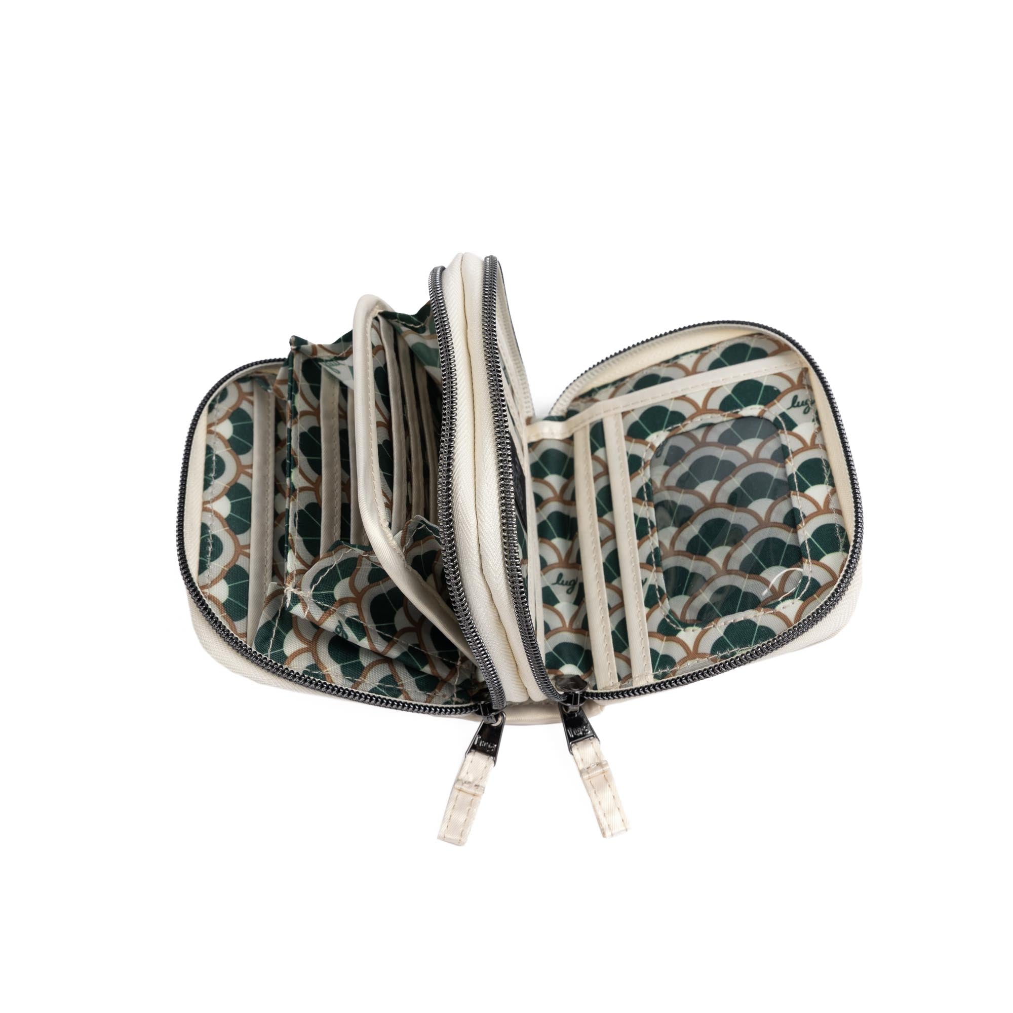 Splits Compact RFID Wallet - METALLIC CHAMPAGNE - 25655_Splits2_MetallicChampagne_Angle_04