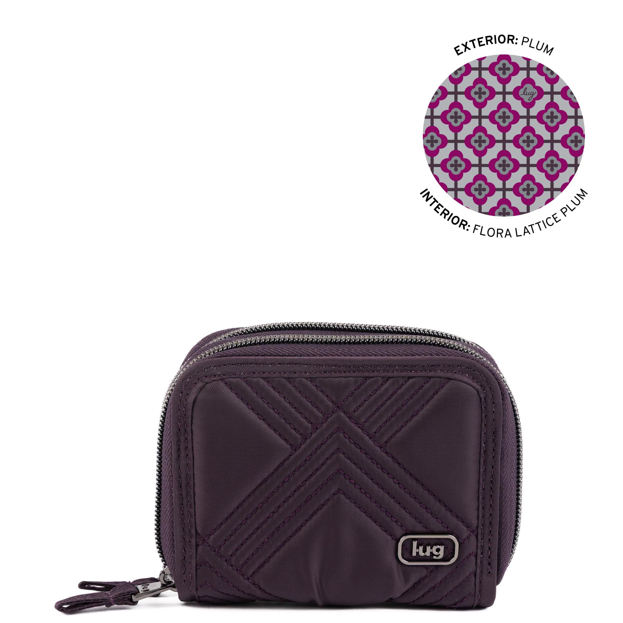 Splits Compact RFID Wallet - PLUM - 25656_Splits2_Plum_Angle_01