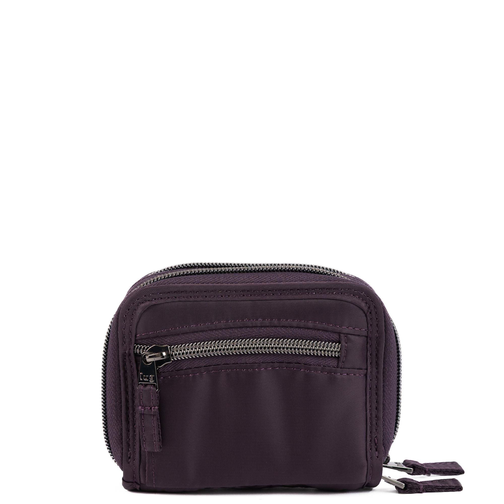 Splits Compact RFID Wallet - PLUM - 25656_Splits2_Plum_Angle_03