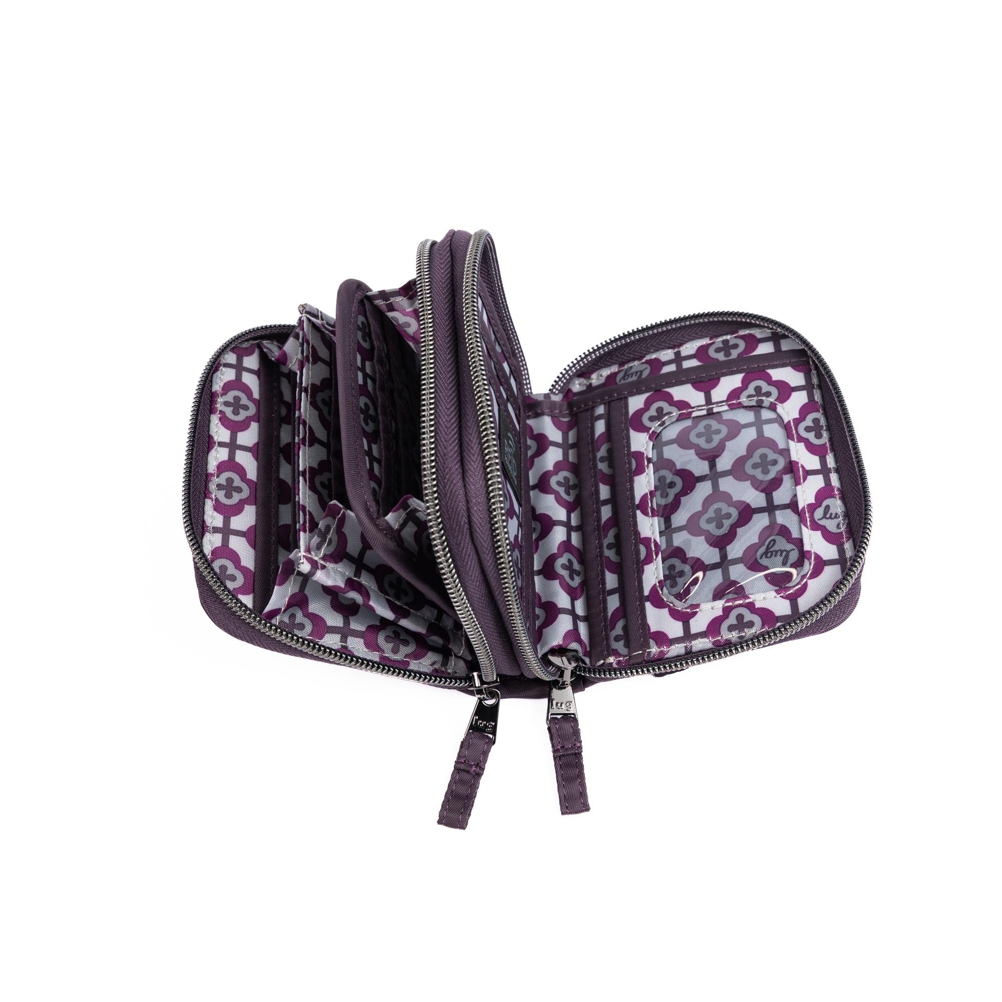 Splits Compact RFID Wallet - PLUM - 25656_Splits2_Plum_Angle_04