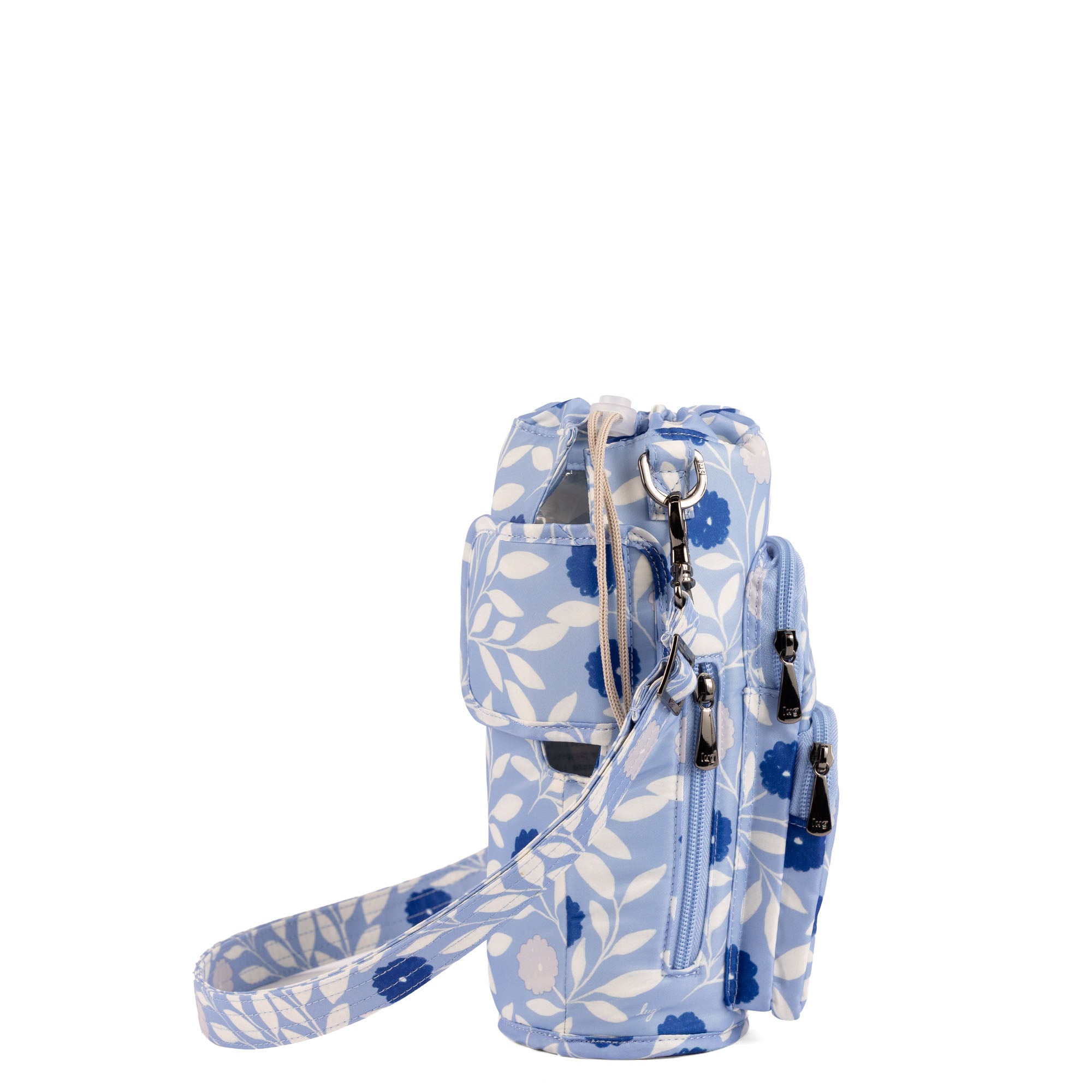 Huggie XL Crossbody Bottle Holder - MORNING GLORY BLUE - 25687_HuggieXL_MorningGloryBlue_Angle_03