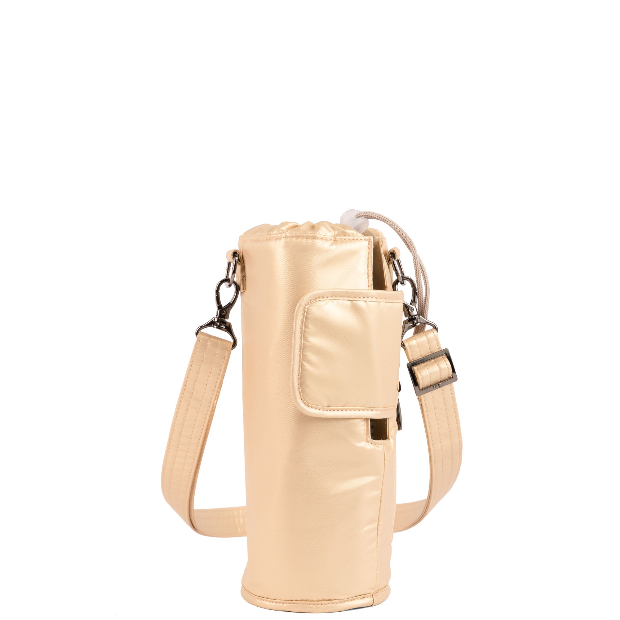 Huggie XL Crossbody Bottle Holder - METALLIC ROSE GOLD - 25688_HuggieXL_MetallicRoseGold_Angle_04