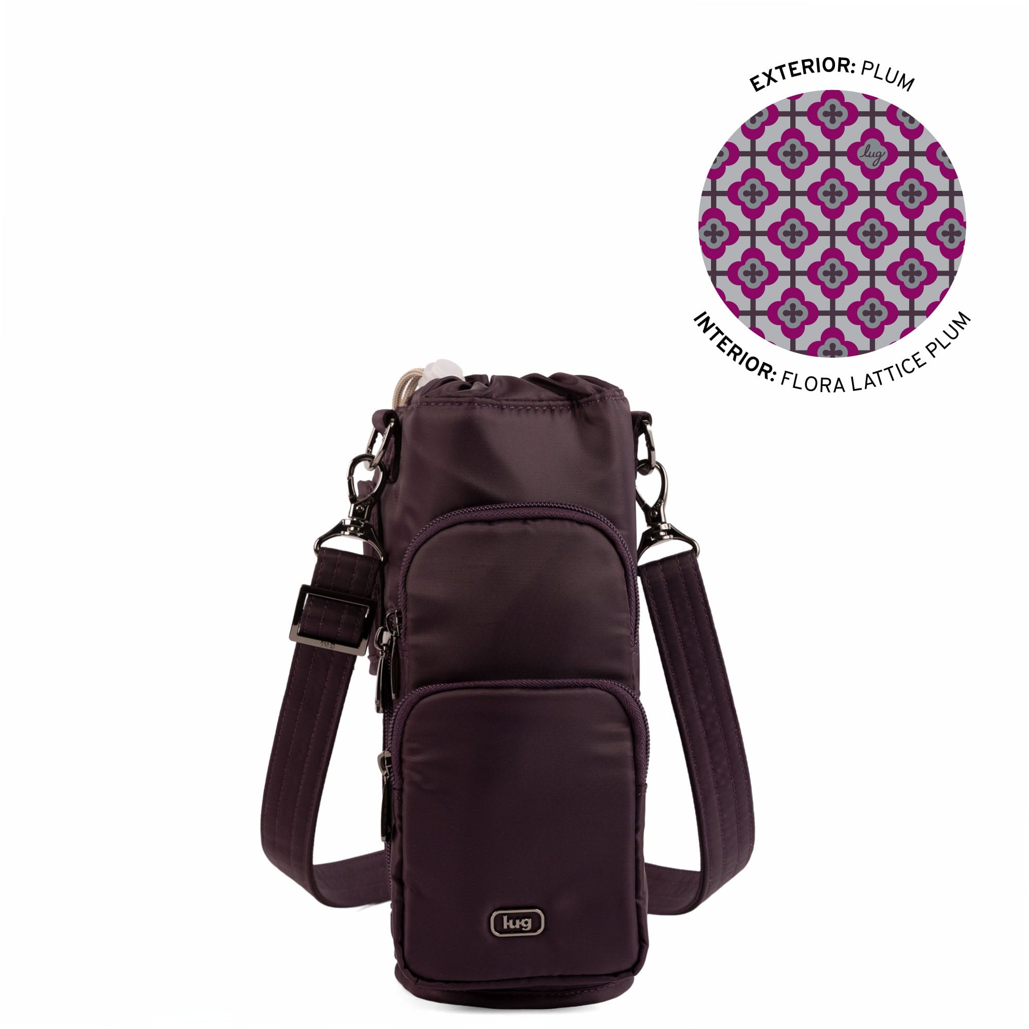Huggie XL Crossbody Bottle Holder - PLUM - 25690_HuggieXL_Plum_Angle_01
