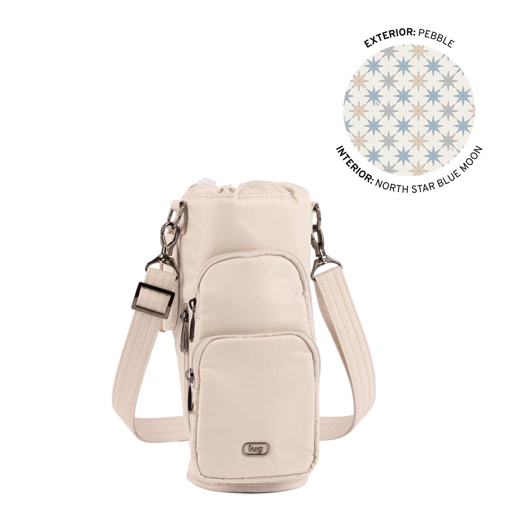 Huggie XL Crossbody Bottle Holder - PEBBLE - 25691_HuggieXL_Pebble_Angle_01