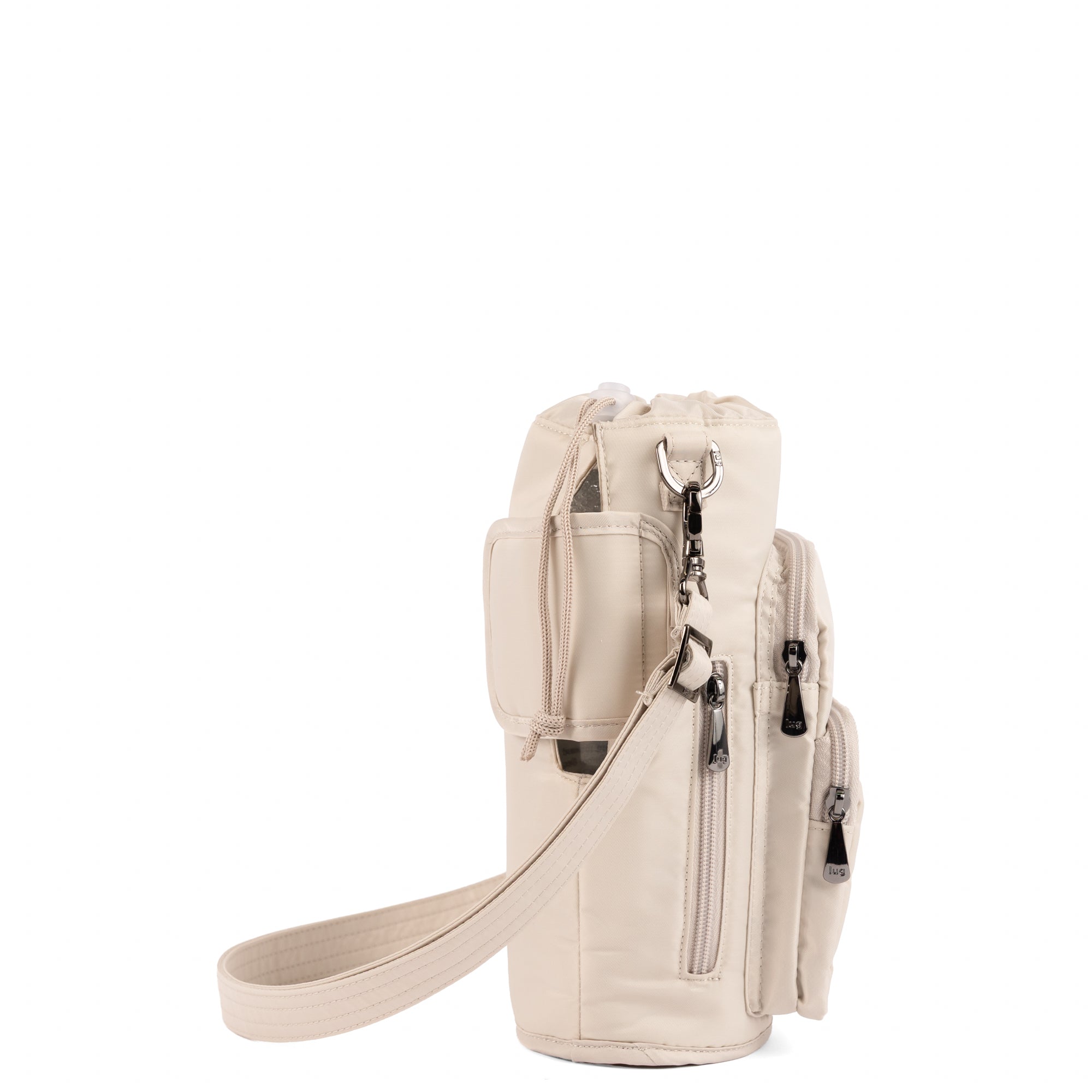 Huggie XL Crossbody Bottle Holder - PEBBLE - 25691_HuggieXL_Pebble_Angle_03