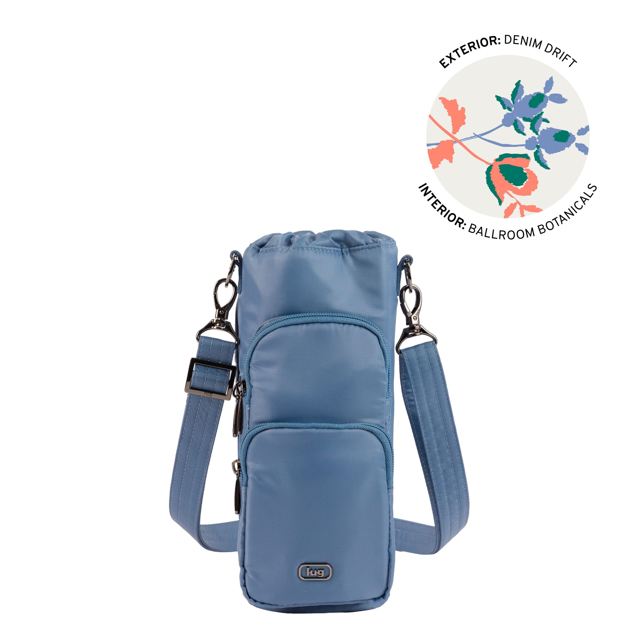 Huggie XL Crossbody Bottle Holder - DENIM DRIFT - 25692_HuggieXL_DenimDrift_Angle_01