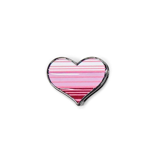 Lug Novelty Bag Charm - LOVE STRIPE HEART-PINK - 25724_LugNoveltyCharm_LoveStripeHeartPink_Angle_01