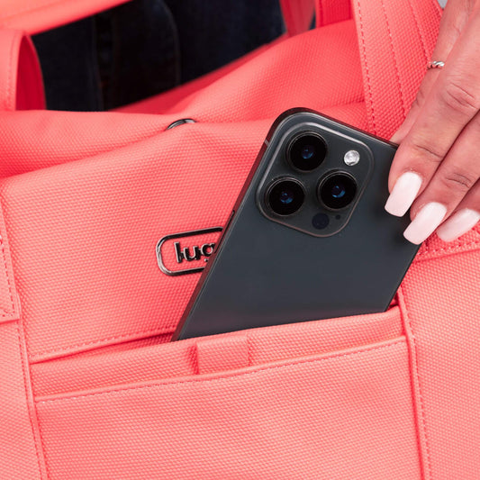 Piper Matte Luxe VL Hobo Tote Bag - - 25750_PiperML_PinkGrapefruit_Lifestyle_01