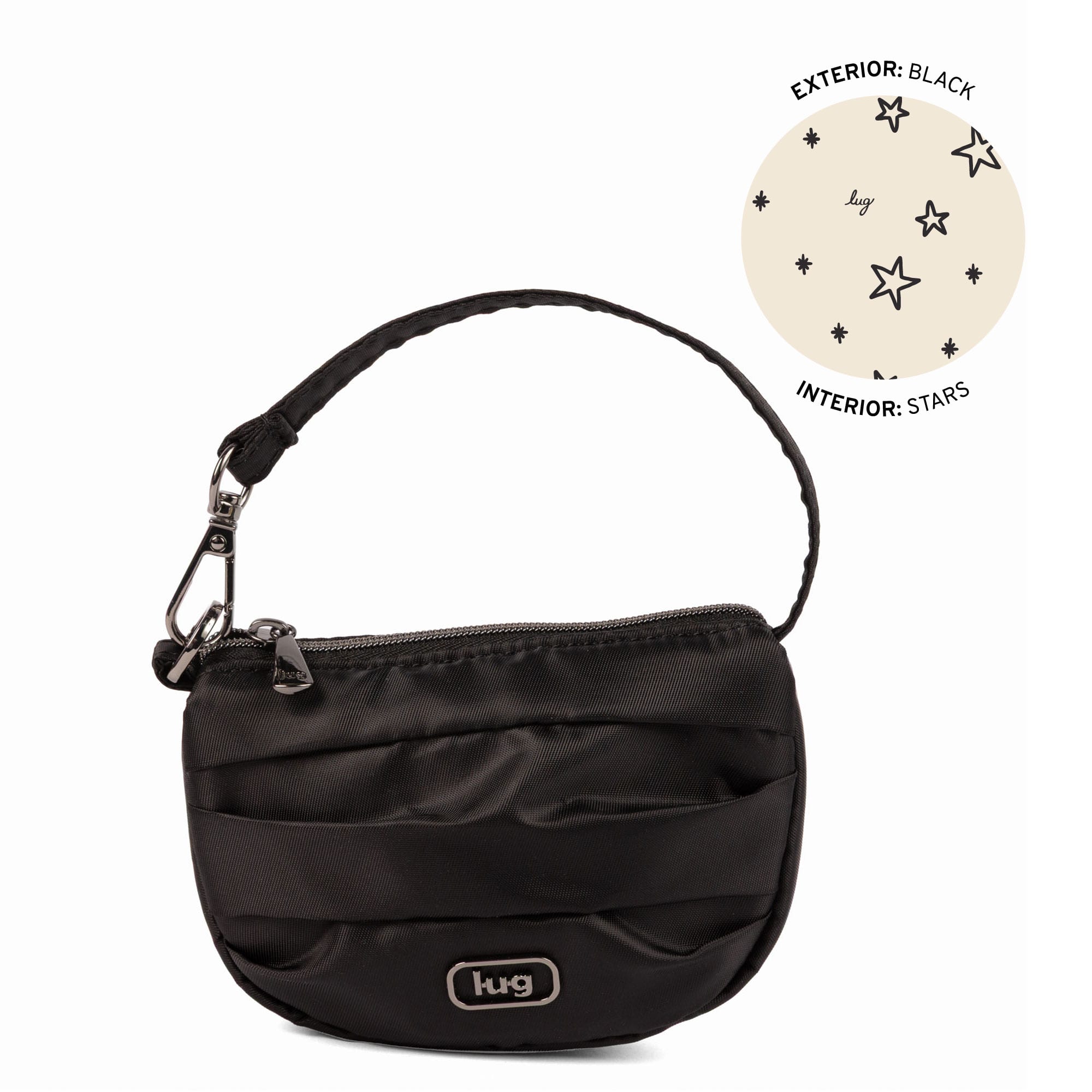 Disco Pleated Pouch - BLACK 2 - 25768_Disco_Black_Angle_01