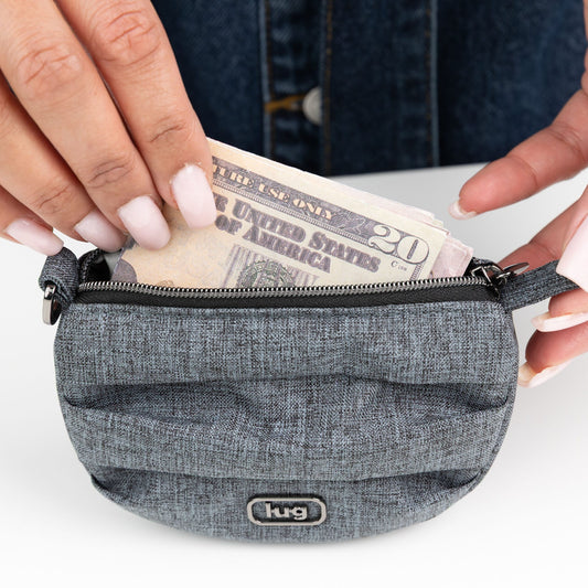 Disco Pleated Pouch - - 25770_Disco_HeatherGrey_Lifestyle_02