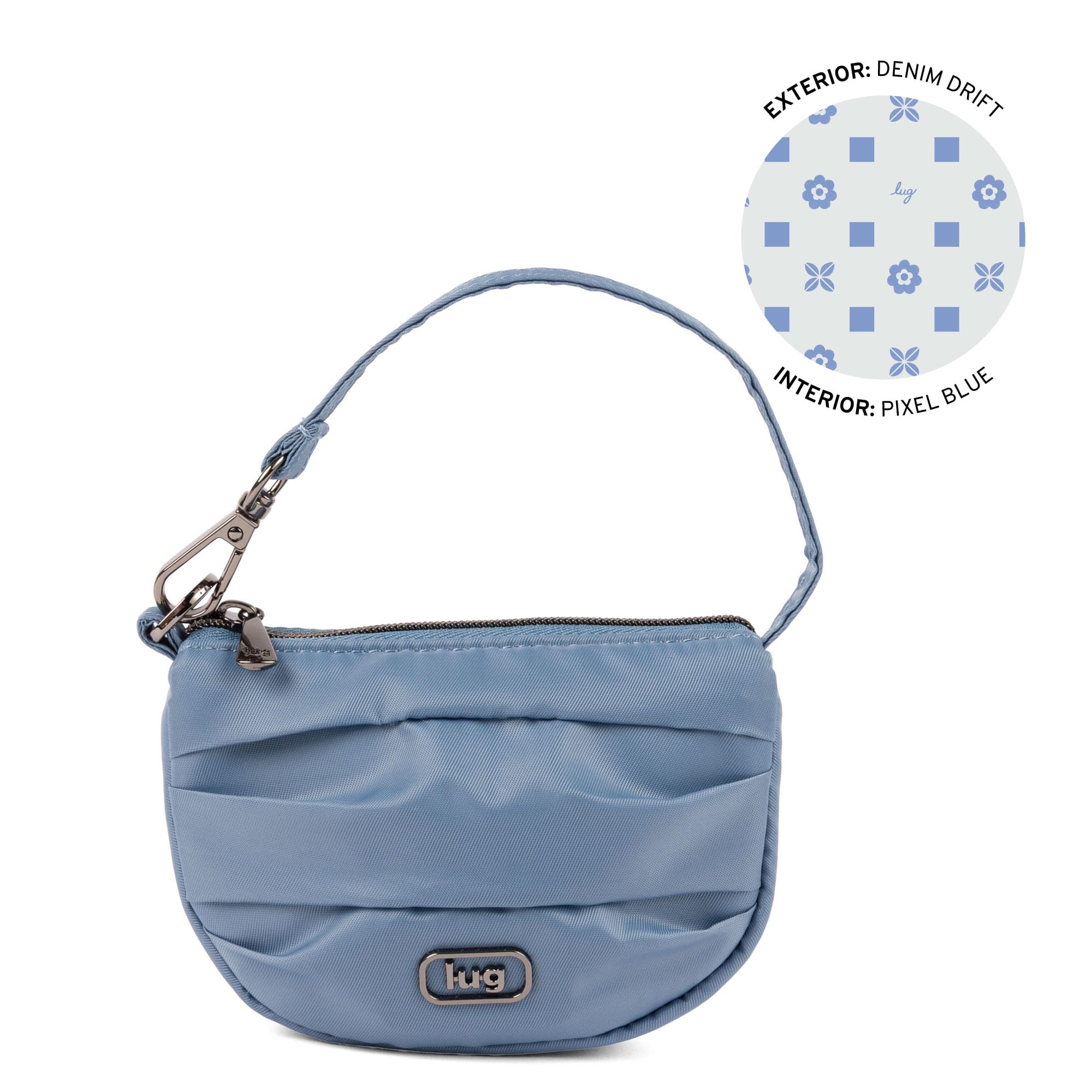 Disco Pleated Pouch - DENIM DRIFT - 25771_Disco_DenimDrift_Angle_01