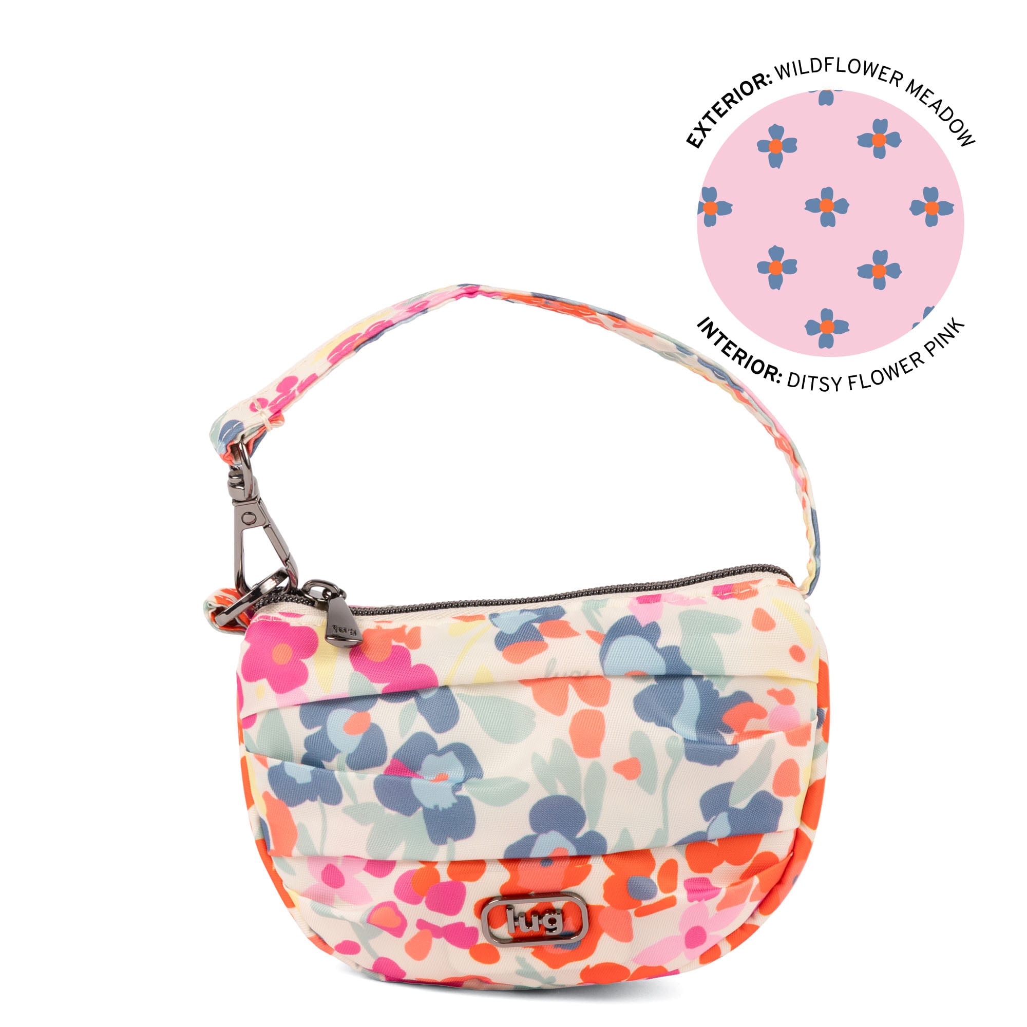 Disco Pleated Pouch - WILDFLOWER MEADOW - 25773_Disco_WildflowerMeadow_Angle_01