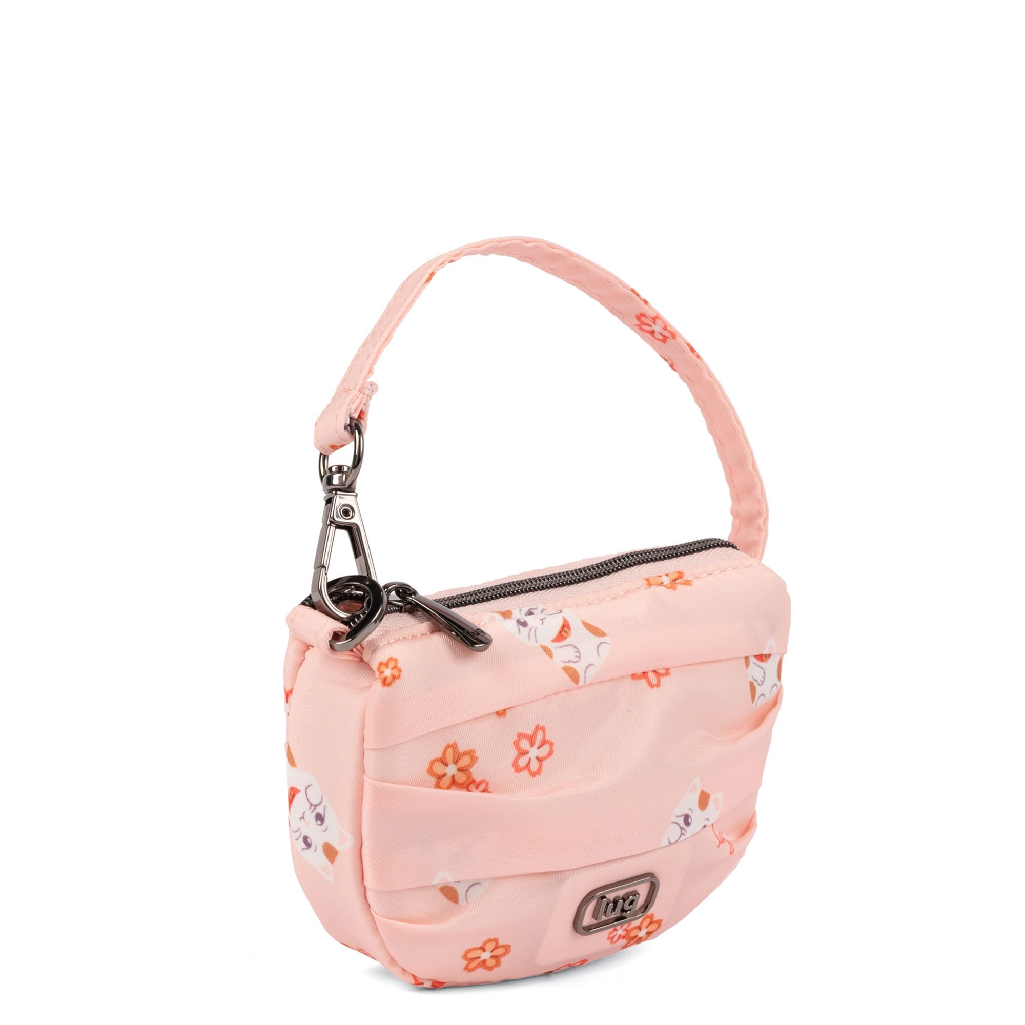 Disco Pleated Pouch - LUCKY CAT PINK - 25775_Disco_LuckyCatPink_Angle_02