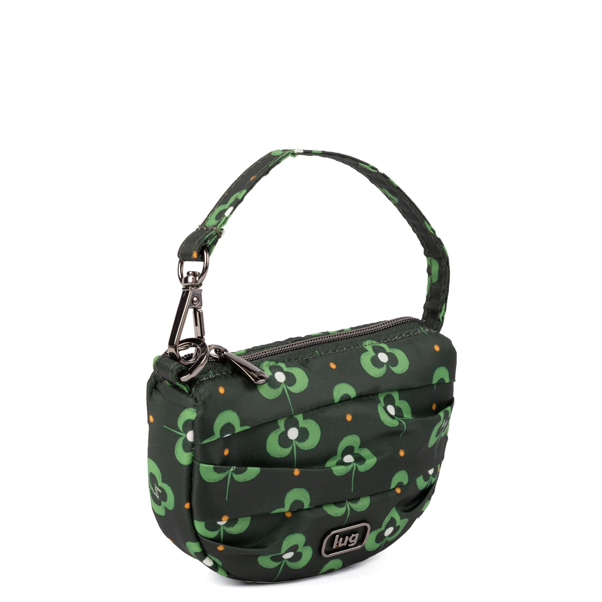 Disco Pleated Pouch - GEO SHAMROCK - 25776_Disco_GeoShamrock_Angle_02