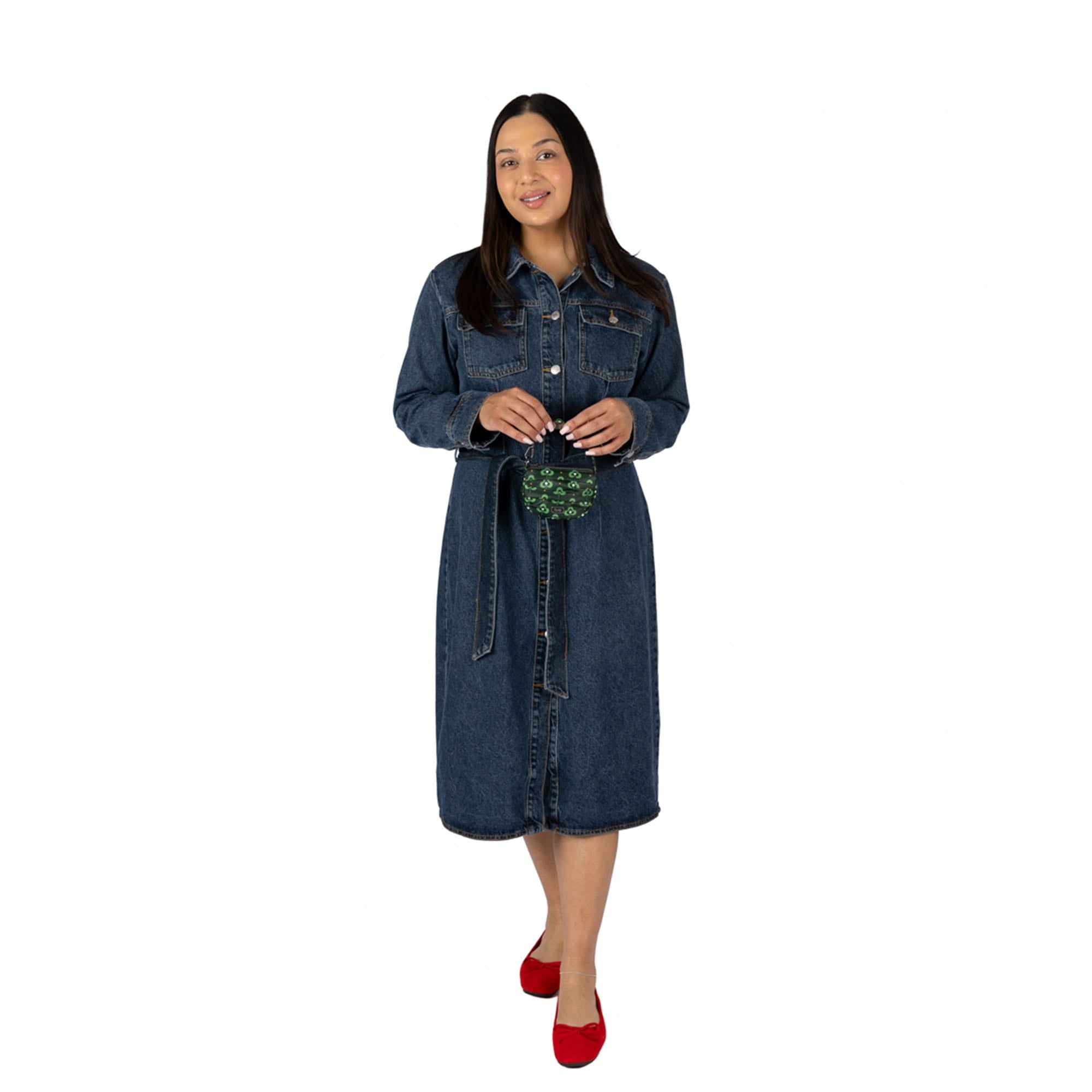 Disco Pleated Pouch - - 25776_Disco_GeoShamrock_BagProportion_01