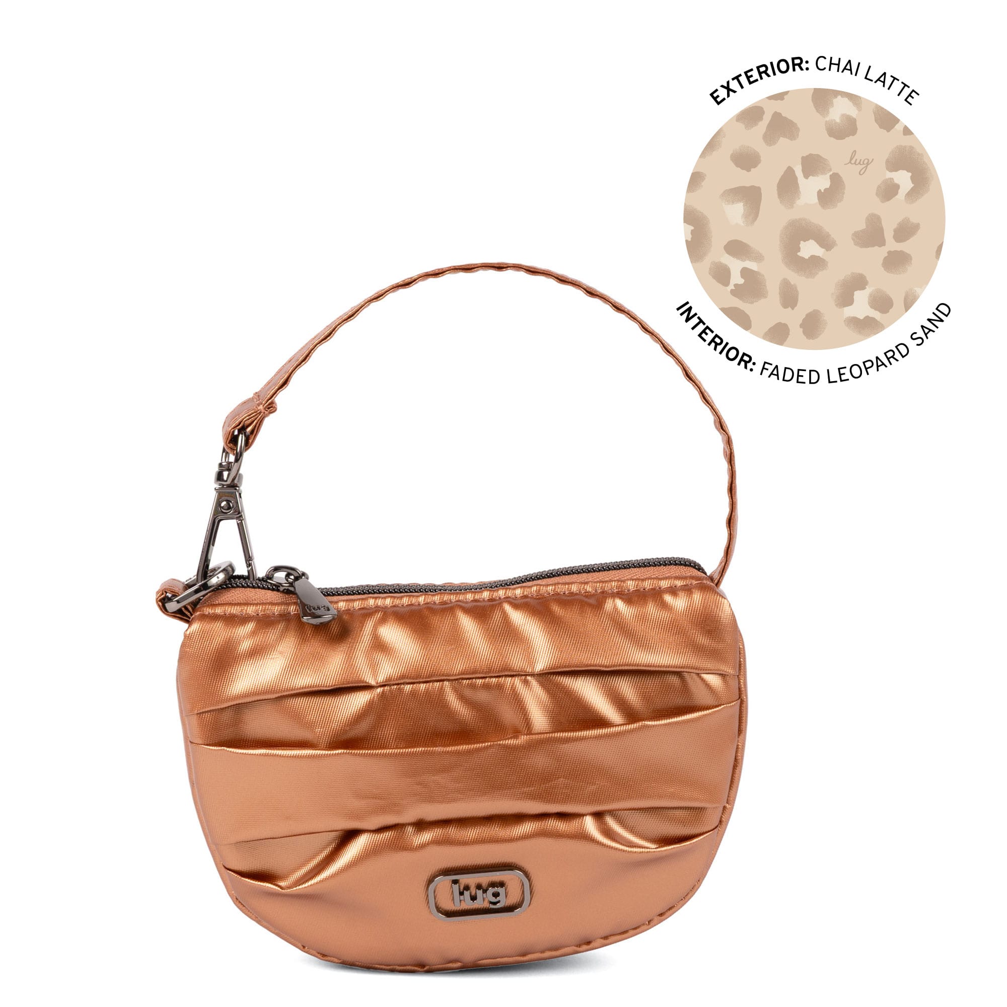 Disco Pleated Pouch - METALLIC CHAI - 25778_Disco_MetallicChai_Angle_01